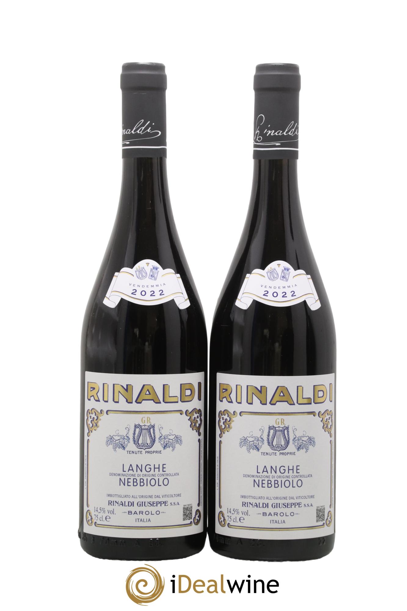 Langhe DOC Nebbiolo Giuseppe Rinaldi 2022 - Lotto di 2 bottiglie - 0