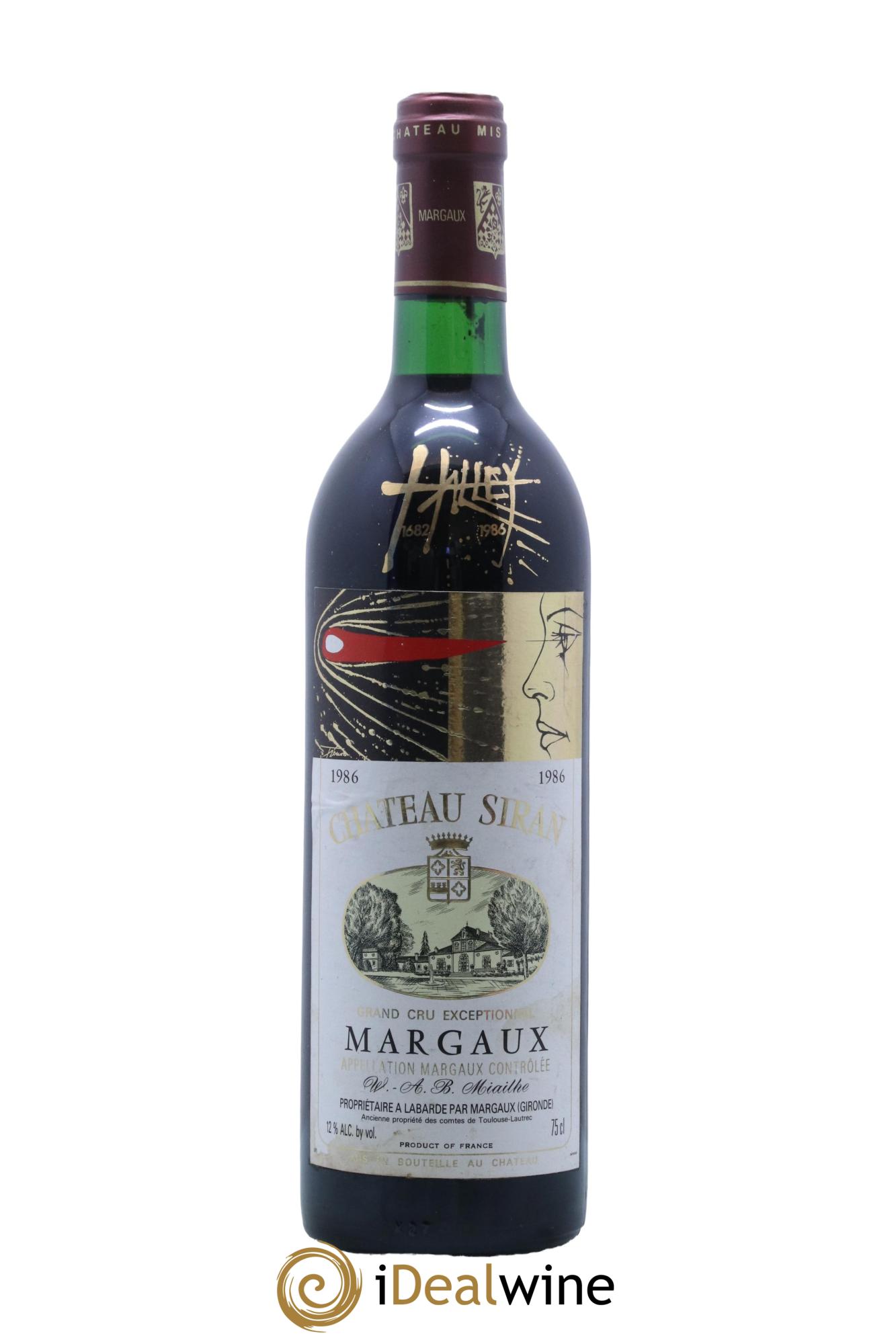 Château Siran 1986 - Lot de 1 bouteille - 0