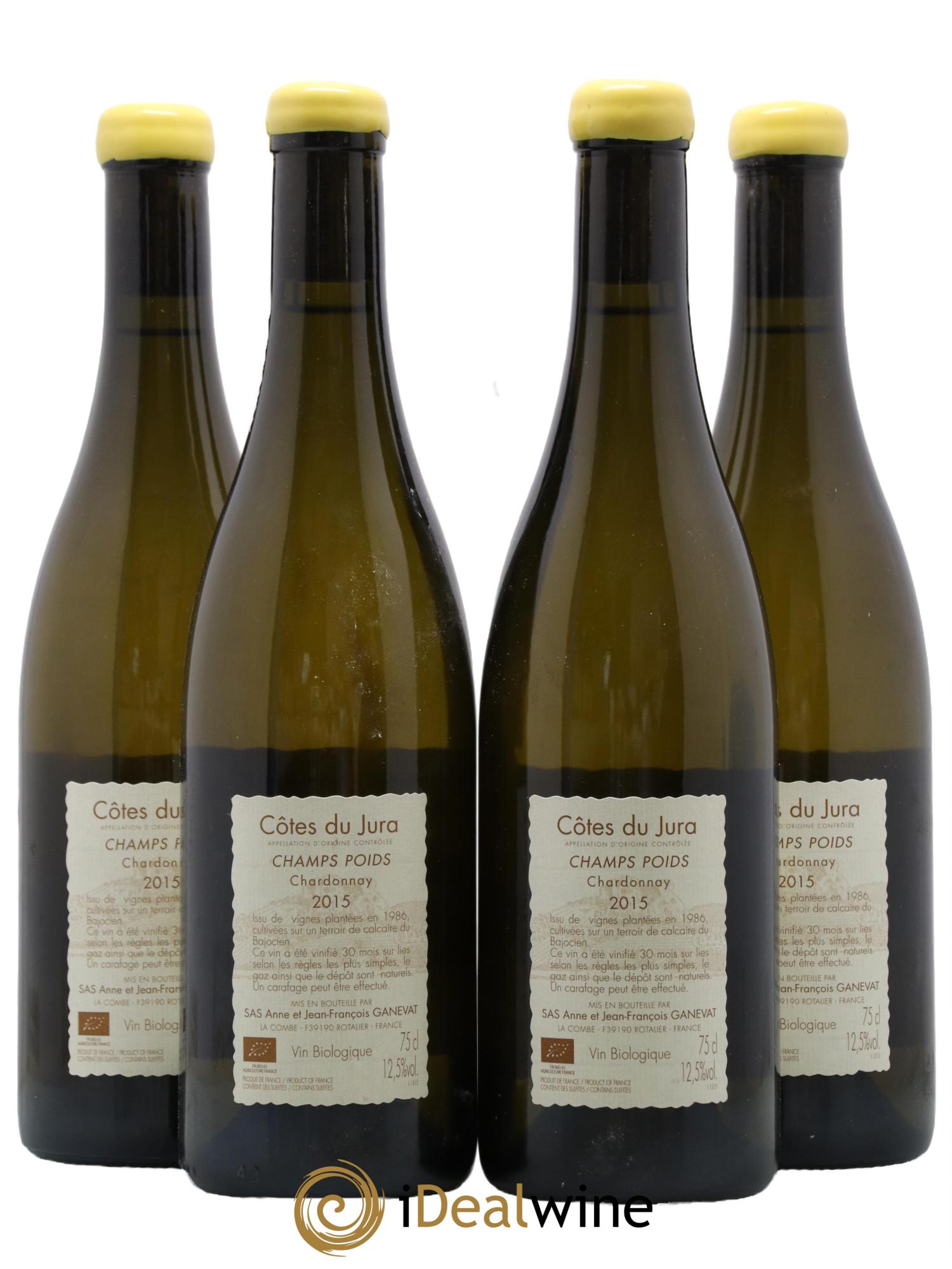 Côtes du Jura Champs Poids Anne et Jean François Ganevat 2015 - Lot de 4 bouteilles - 1