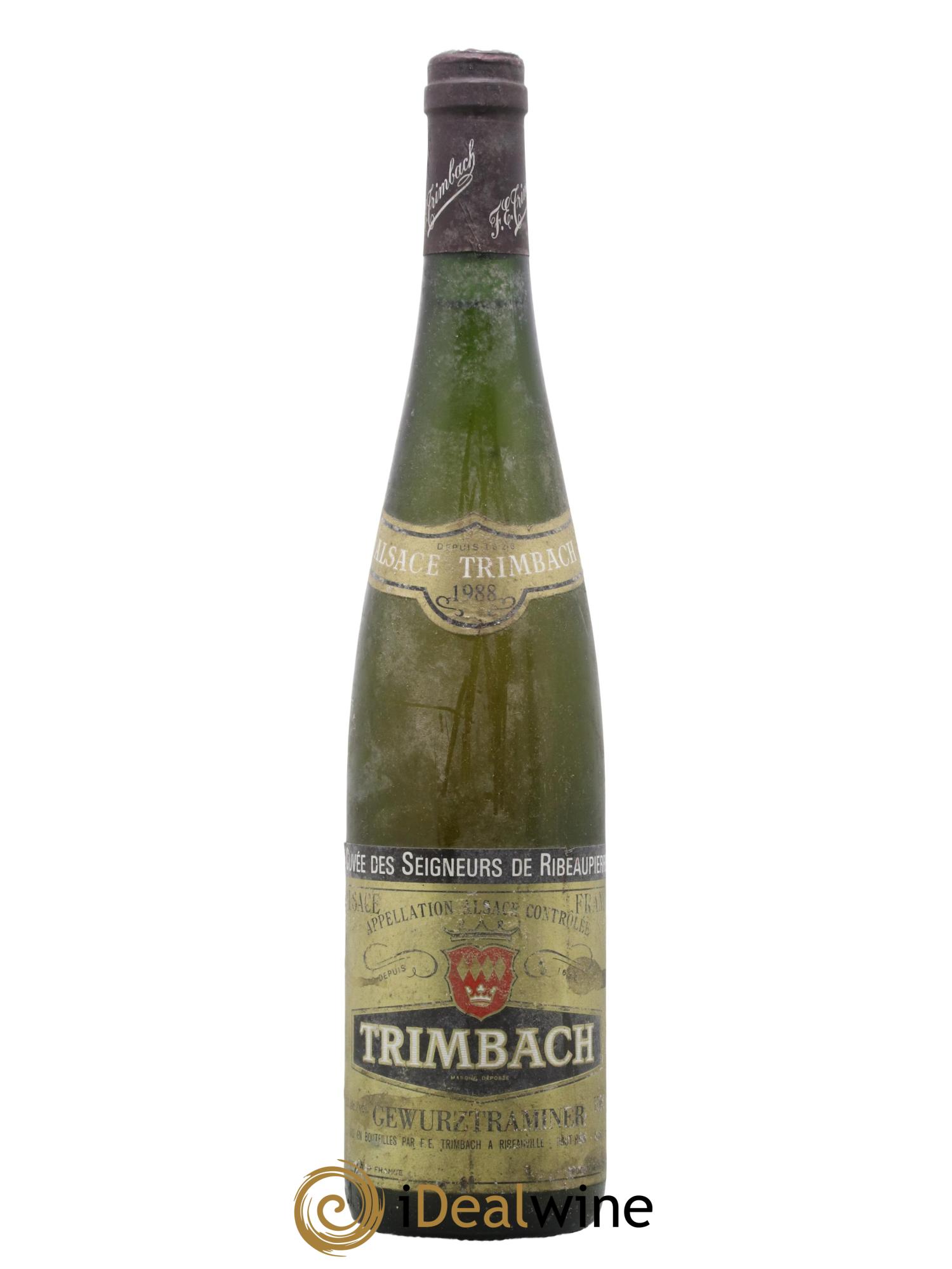Alsace Gewurztraminer Seigneurs de Ribeaupierre Trimbach (Domaine) 1988 - Posten von 1 Flasche - 0
