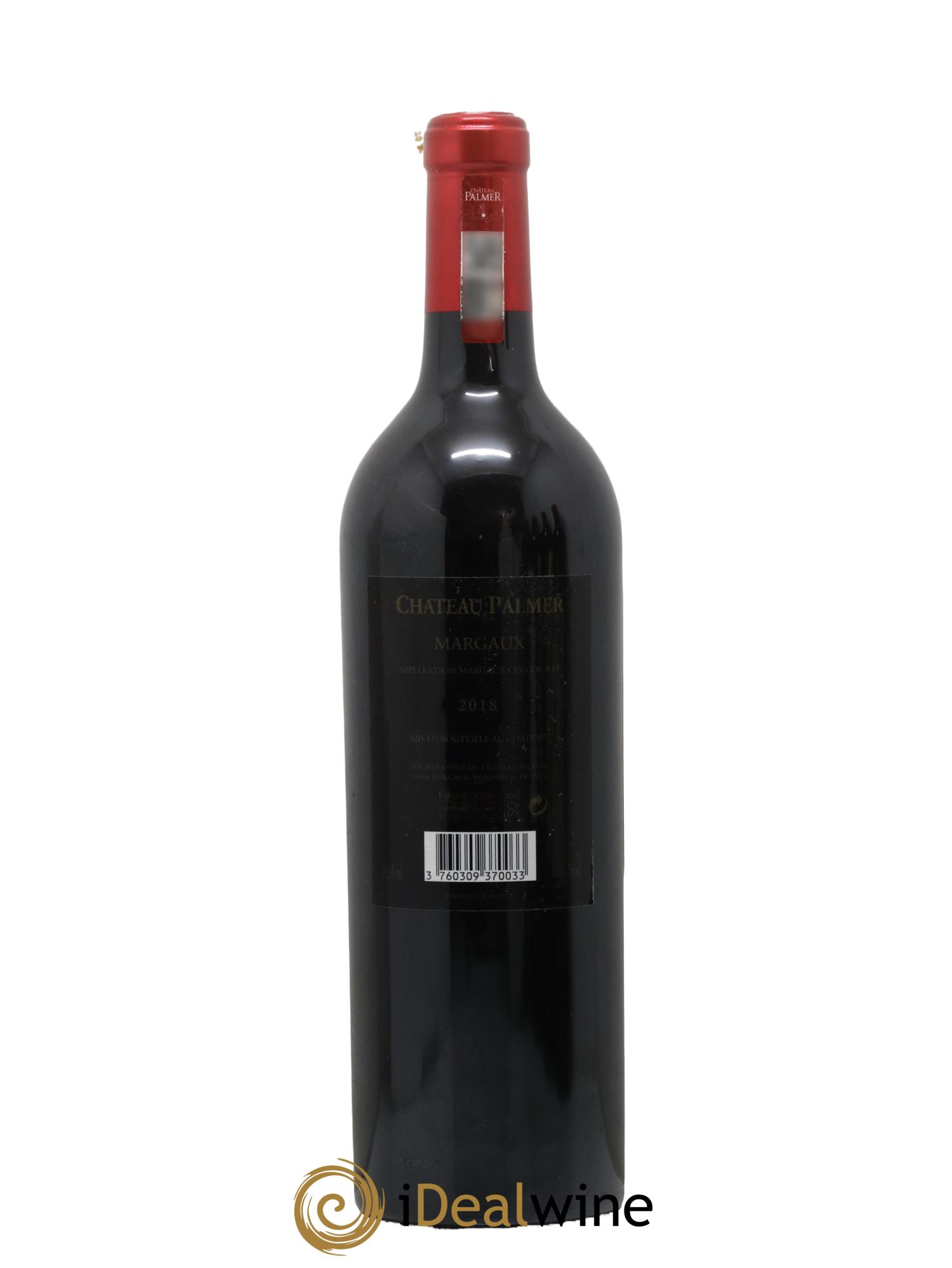 Château Palmer 3ème Grand Cru Classé 2018 - Lot de 1 bouteille - 1