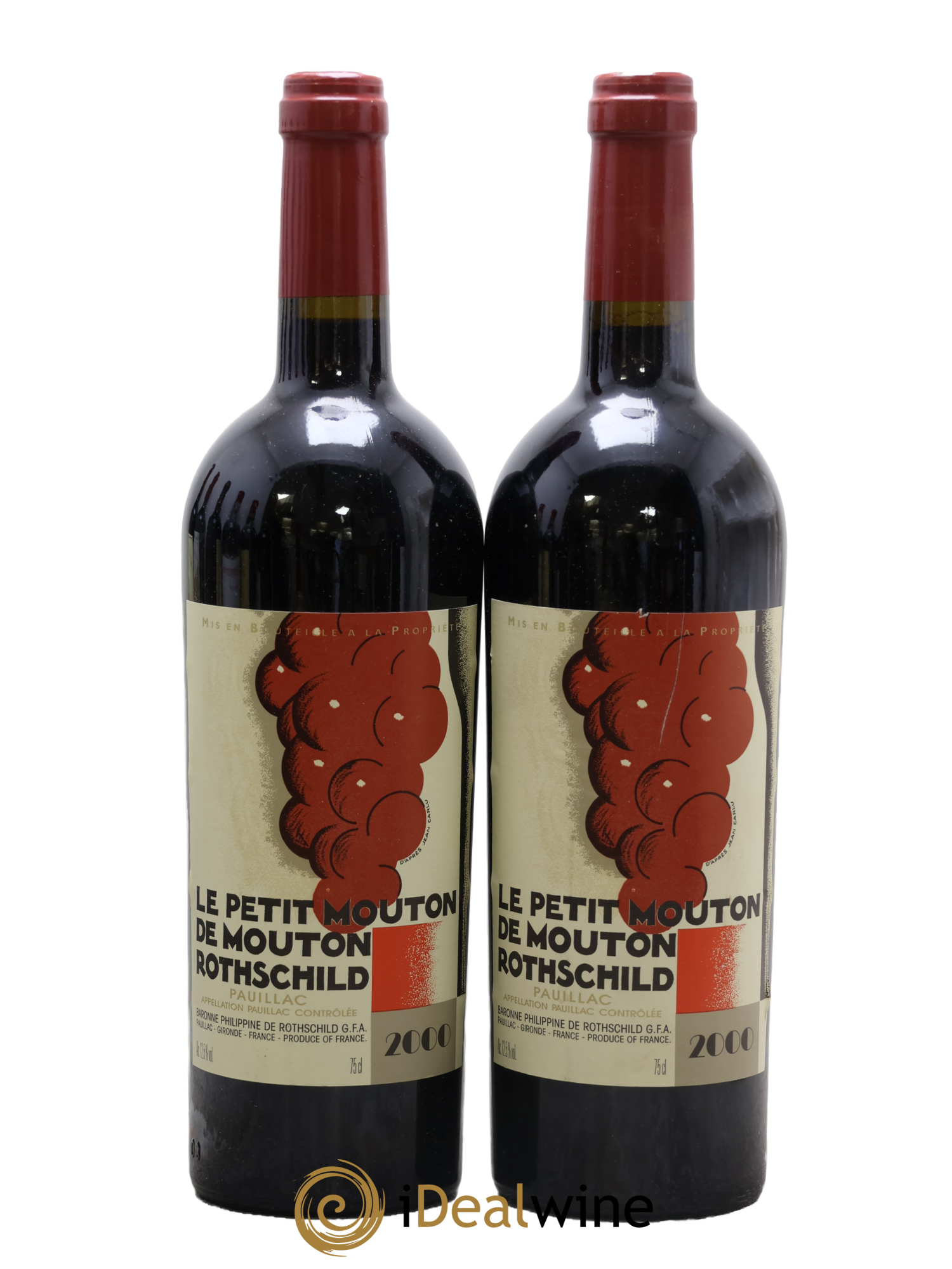 Petit Mouton Second Vin 2000 - Lotto di 2 bottiglie - 0