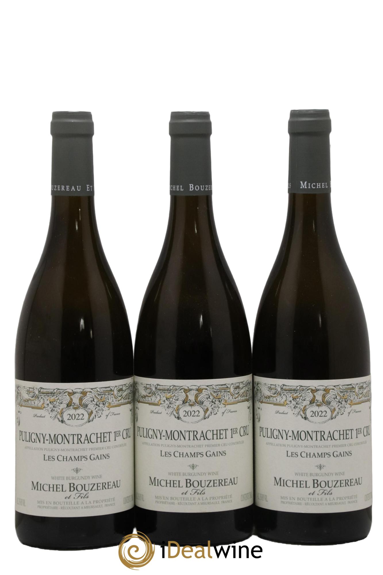 Puligny-Montrachet 1er Cru Les Champs Gains Michel Bouzereau et Fils (Domaine) 2022 - Lot de 3 bouteilles - 0