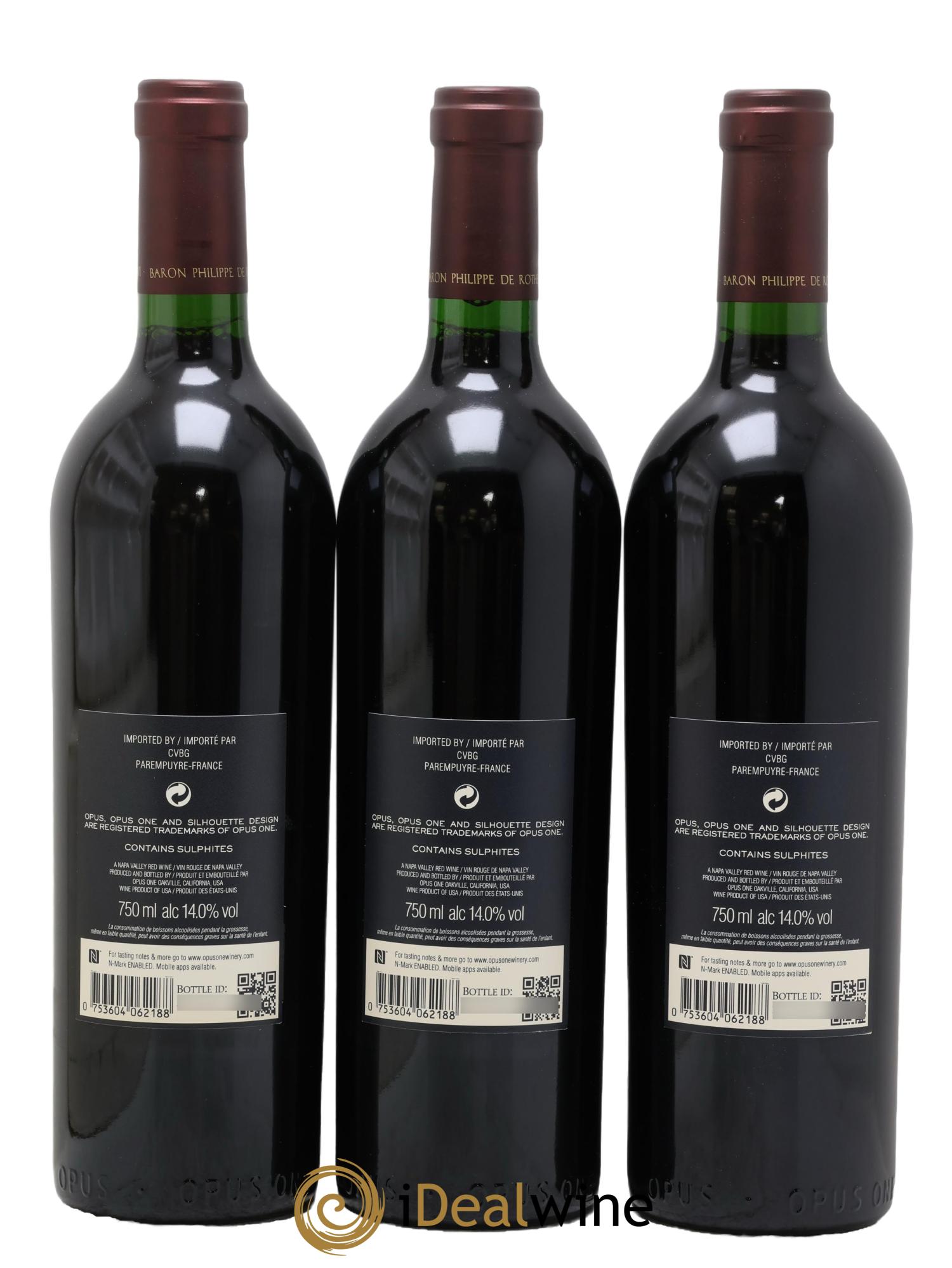 Napa Valley Opus One Robert Mondavi 2018 - Lotto di 3 bottiglie - 1