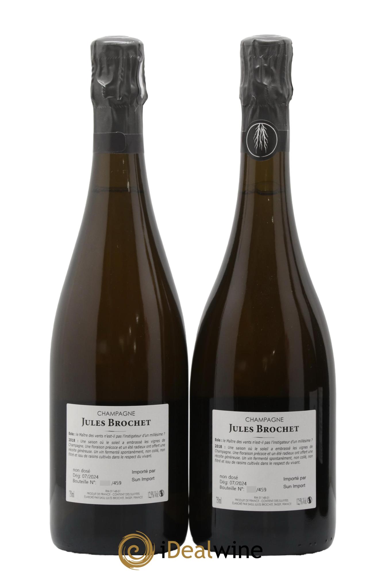 Champagne Eole Jules Brochet 2018 - Posten von 2 Flaschen - 1