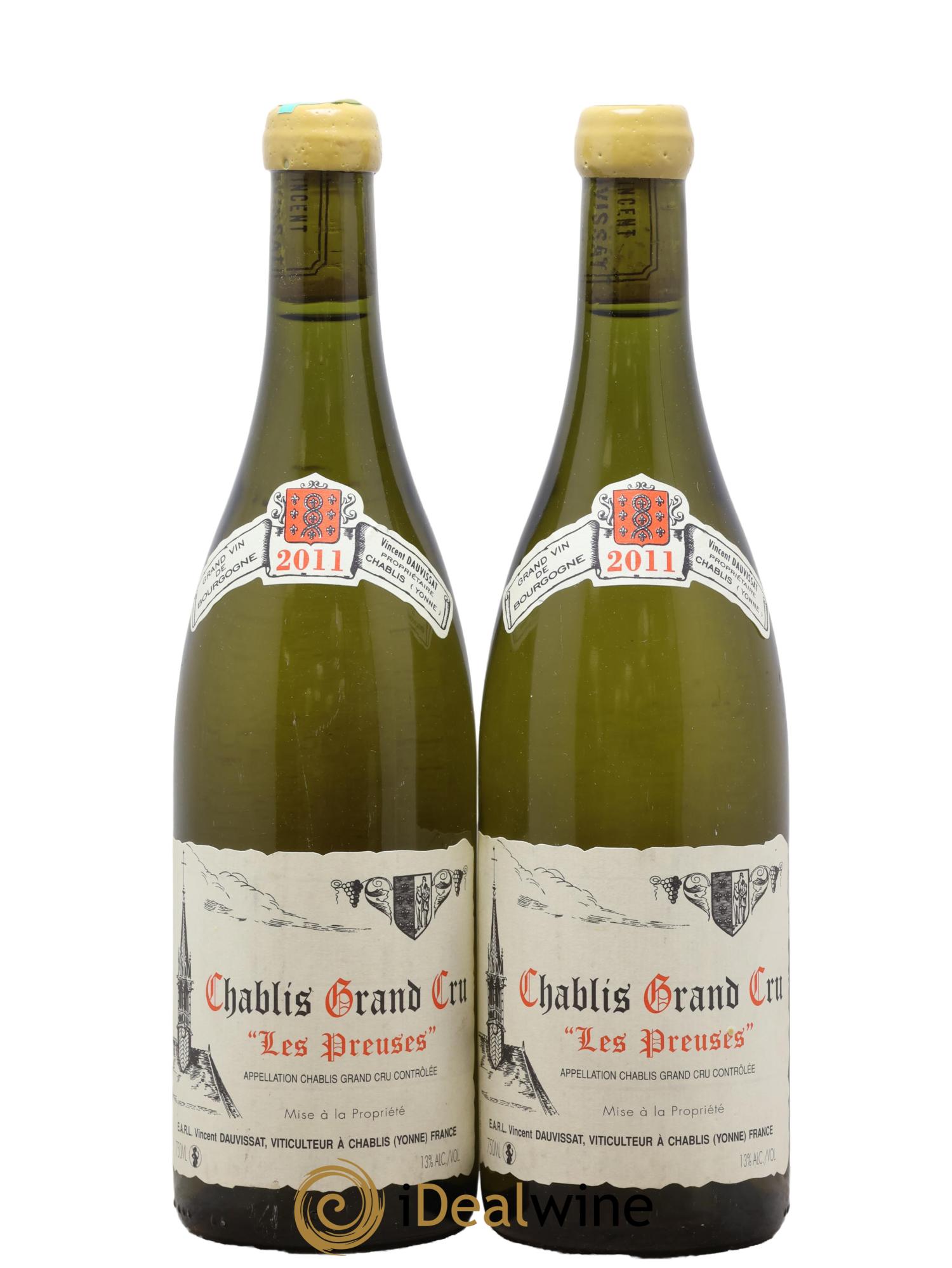 Chablis Grand Cru Les Preuses Vincent Dauvissat (Domaine) 2011 - Lot of 2 bottles - 0