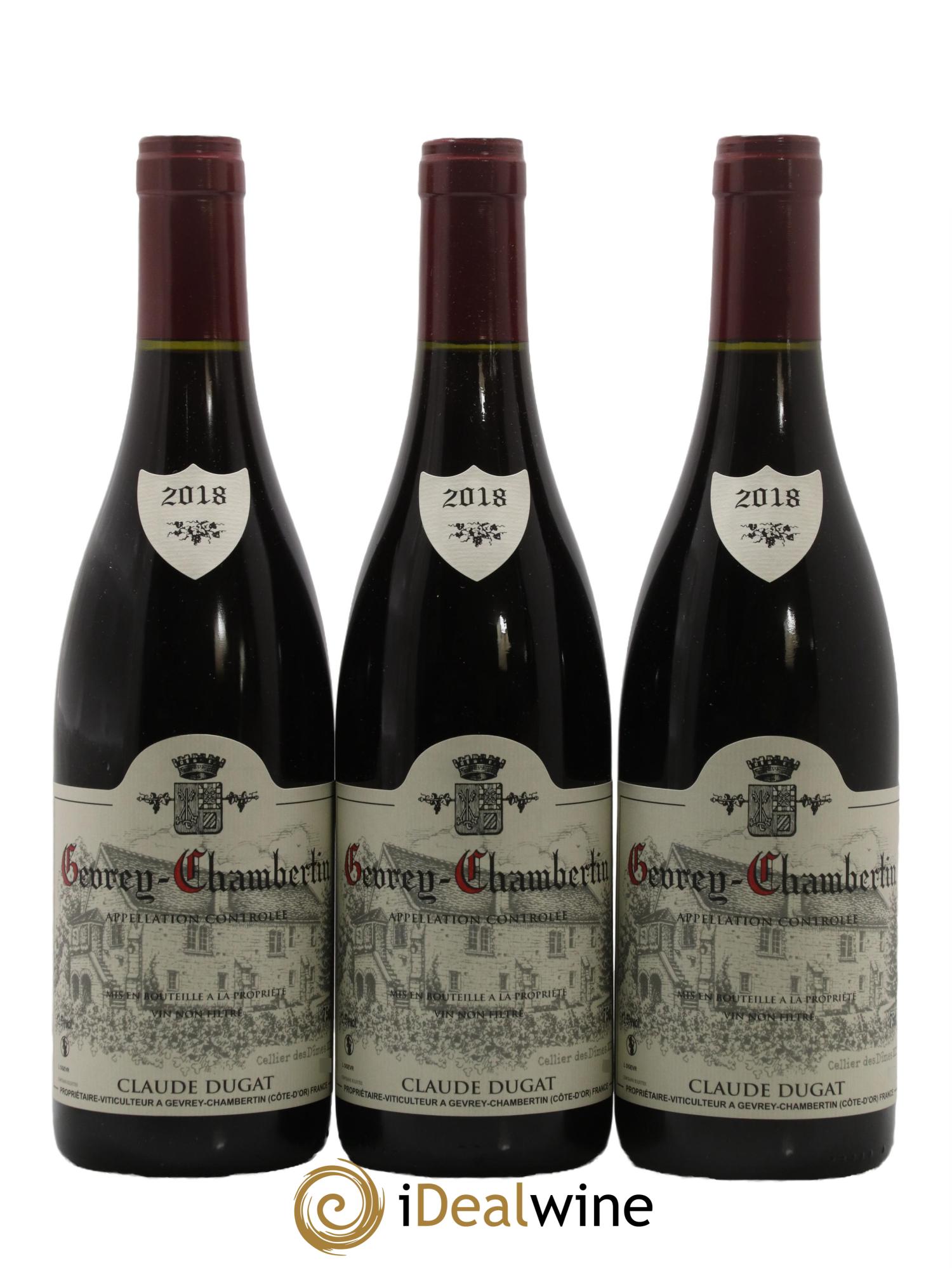 Gevrey-Chambertin Claude Dugat 2018 - Lot de 3 bouteilles - 0