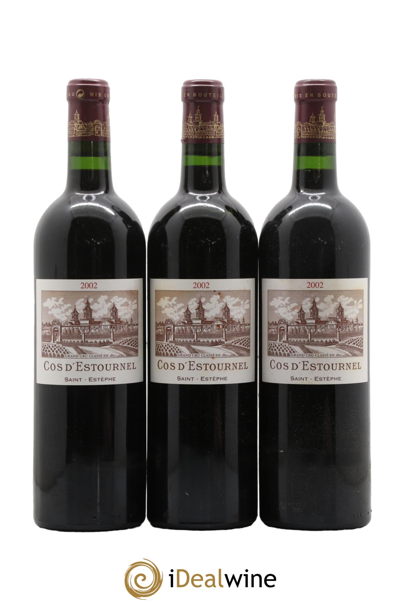 Cos d'Estournel 2ème Grand Cru Classé 2002 - Lotto di 3 bottiglie - 0