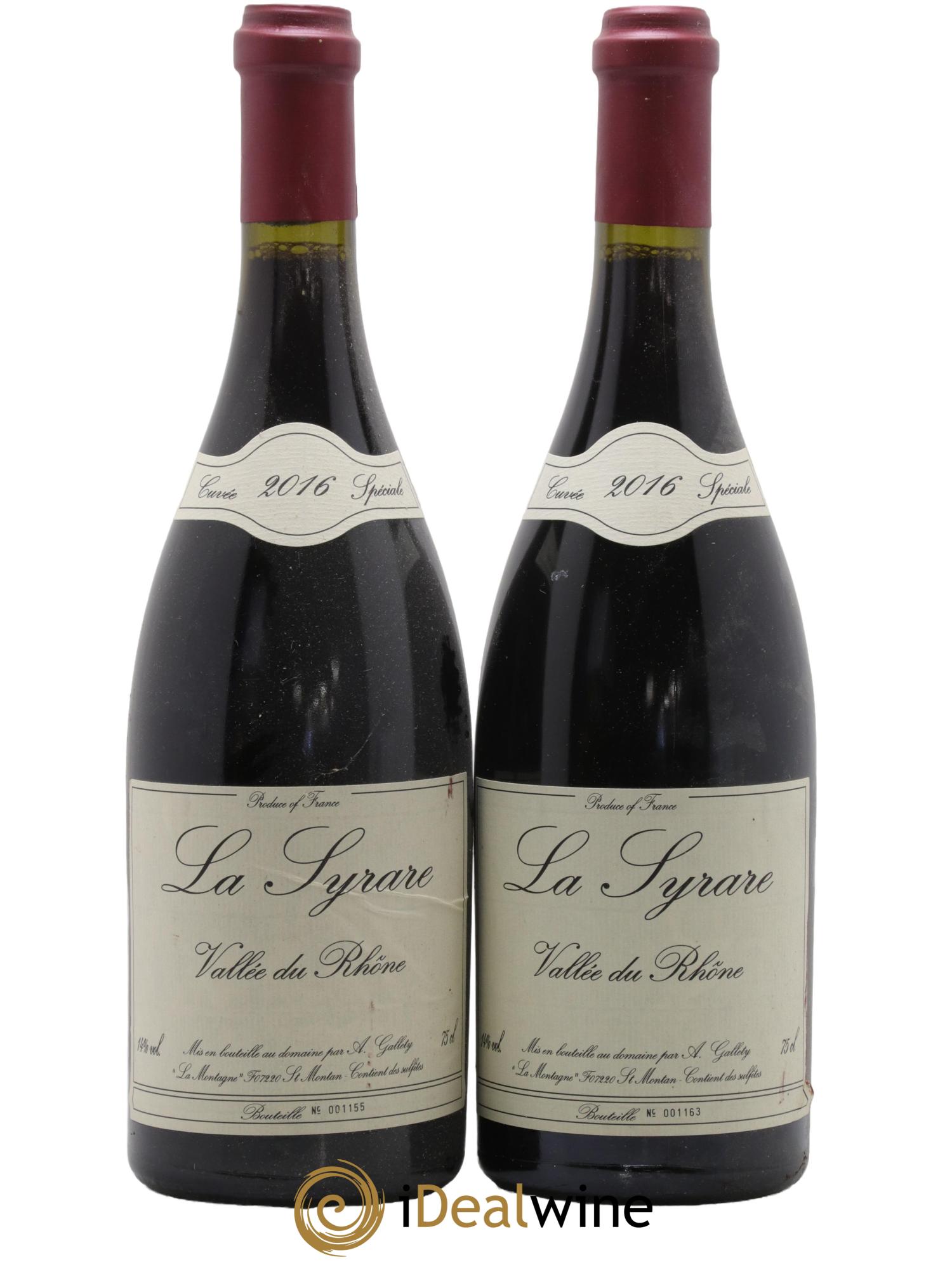 Côtes du Vivarais La Syrare Gallety (Domaine) 2016 - Lot de 2 bouteilles - 0