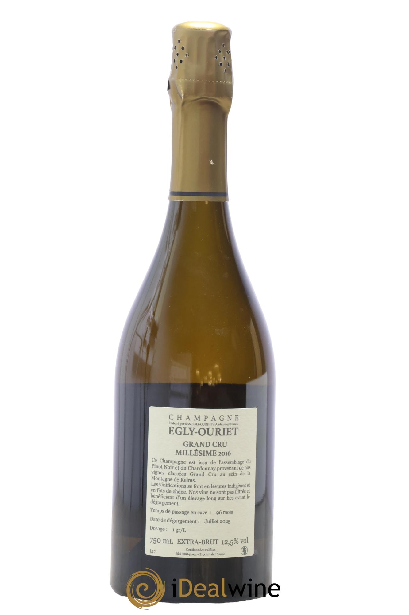 Ambonnay Vieilles Vignes Brut Millésimé Egly-Ouriet 2016 - Lot of 1 bottle - 1