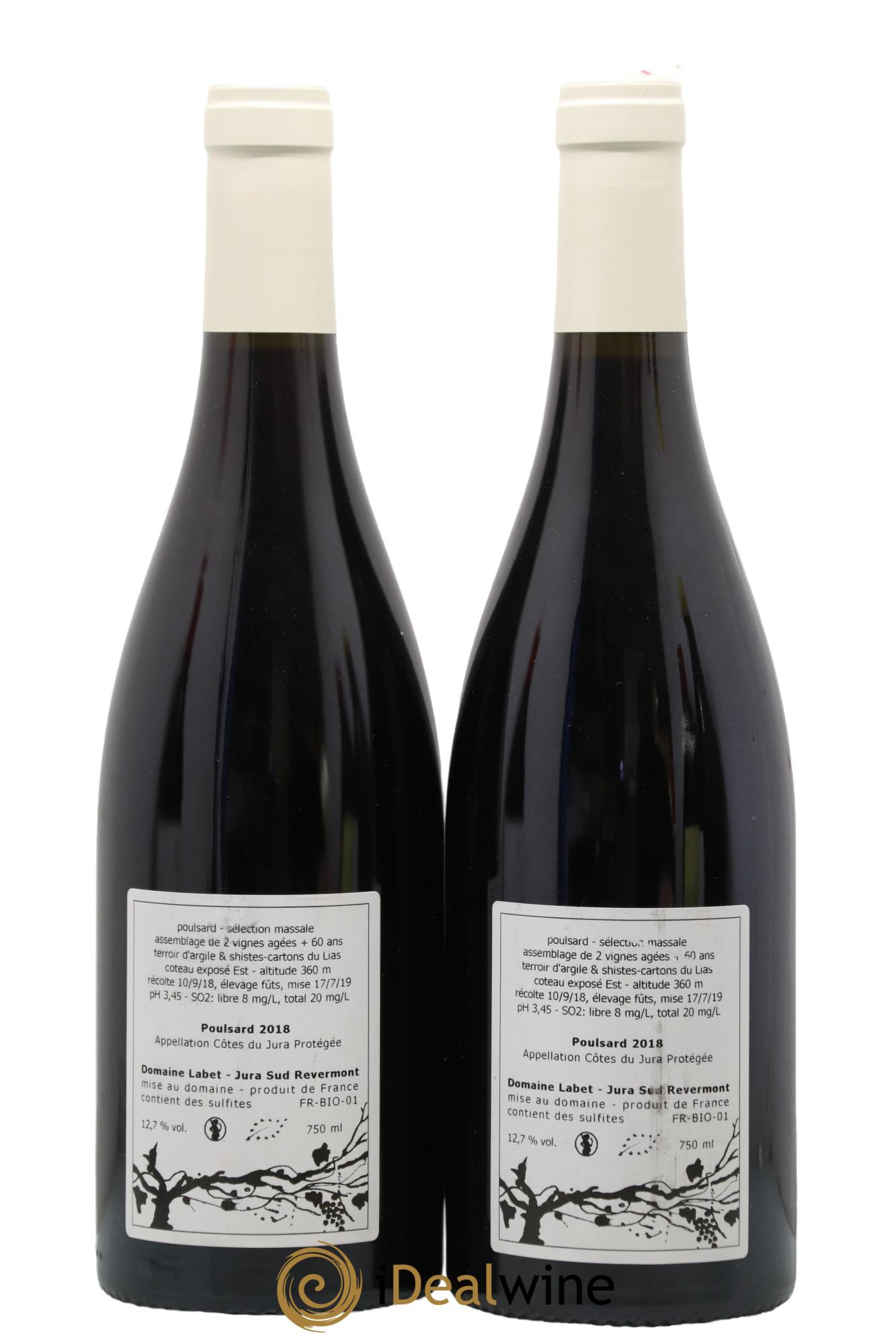 Côtes du Jura Poulsard Labet 2018 - Lot de 2 bouteilles - 1