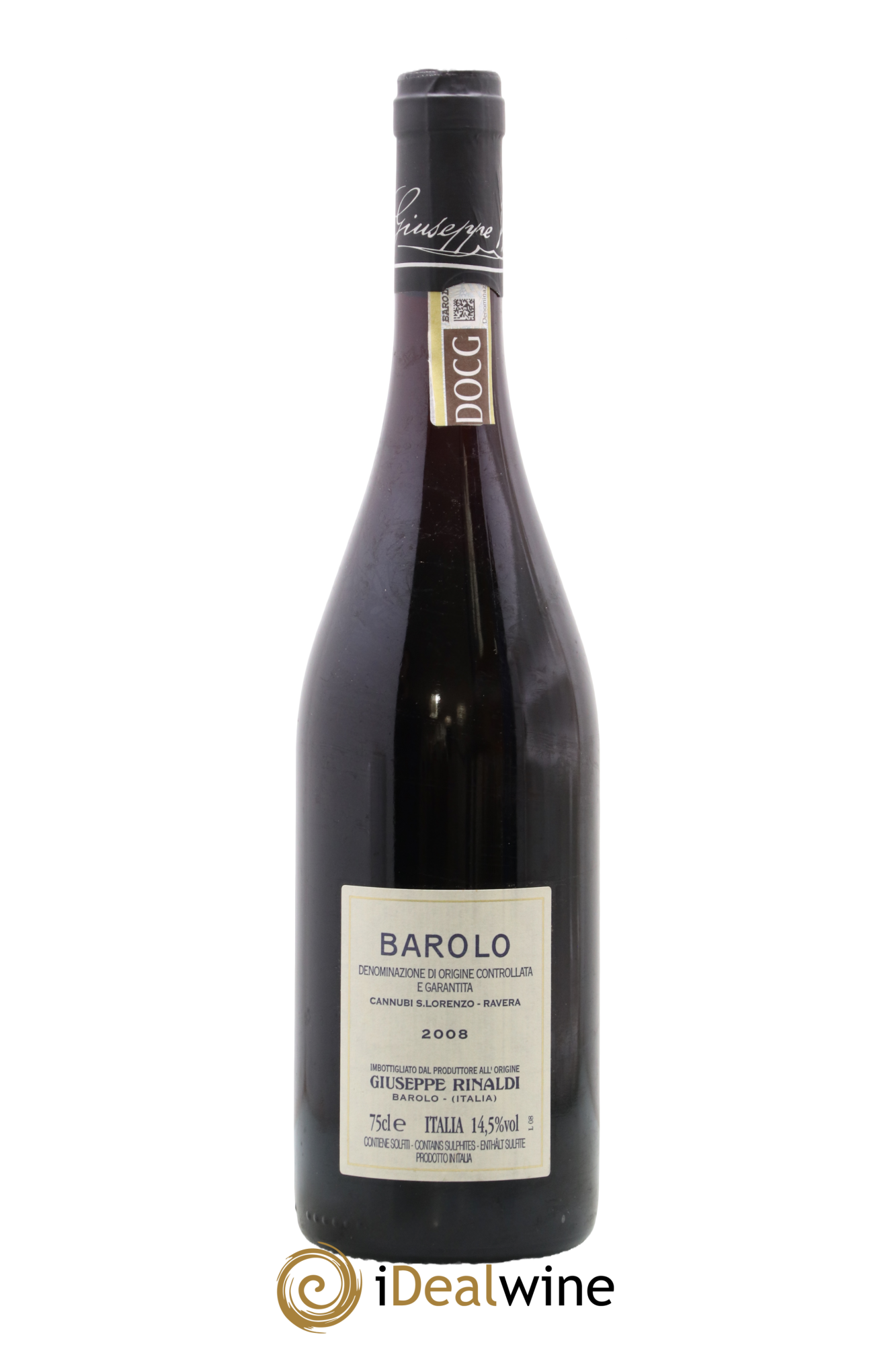 Barolo DOCG Cannubi San Lorenzo Ravera Giuseppe Rinaldi 2008 - Lot de 1 bouteille - 1