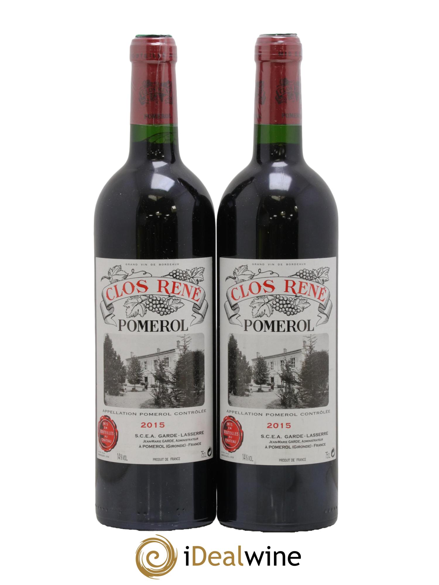 Clos René 2015 - Lotto di 2 bottiglie - 0