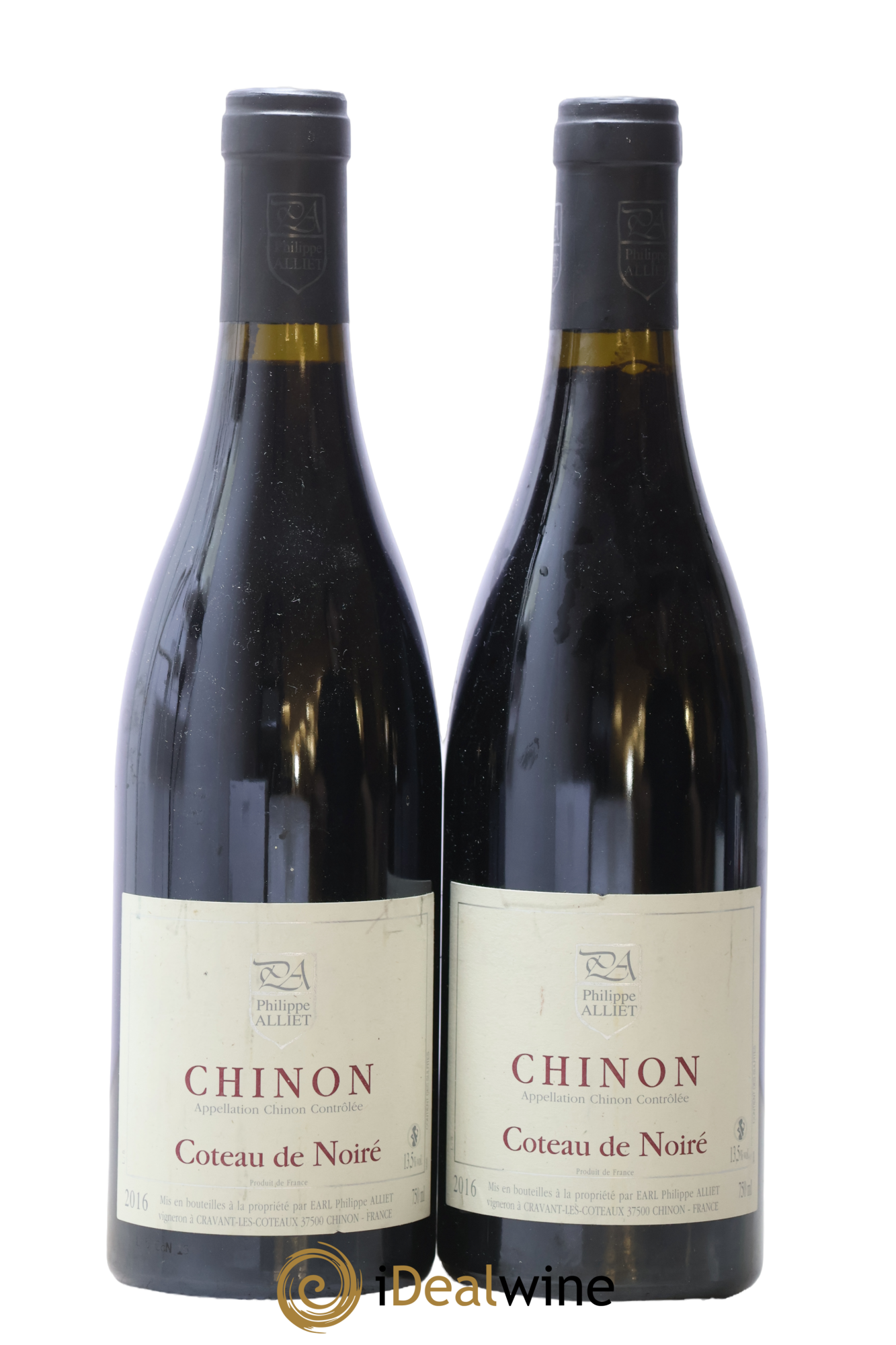 Chinon Coteau de Noiré Philippe Alliet 2016 - Lot of 2 bottles - 0