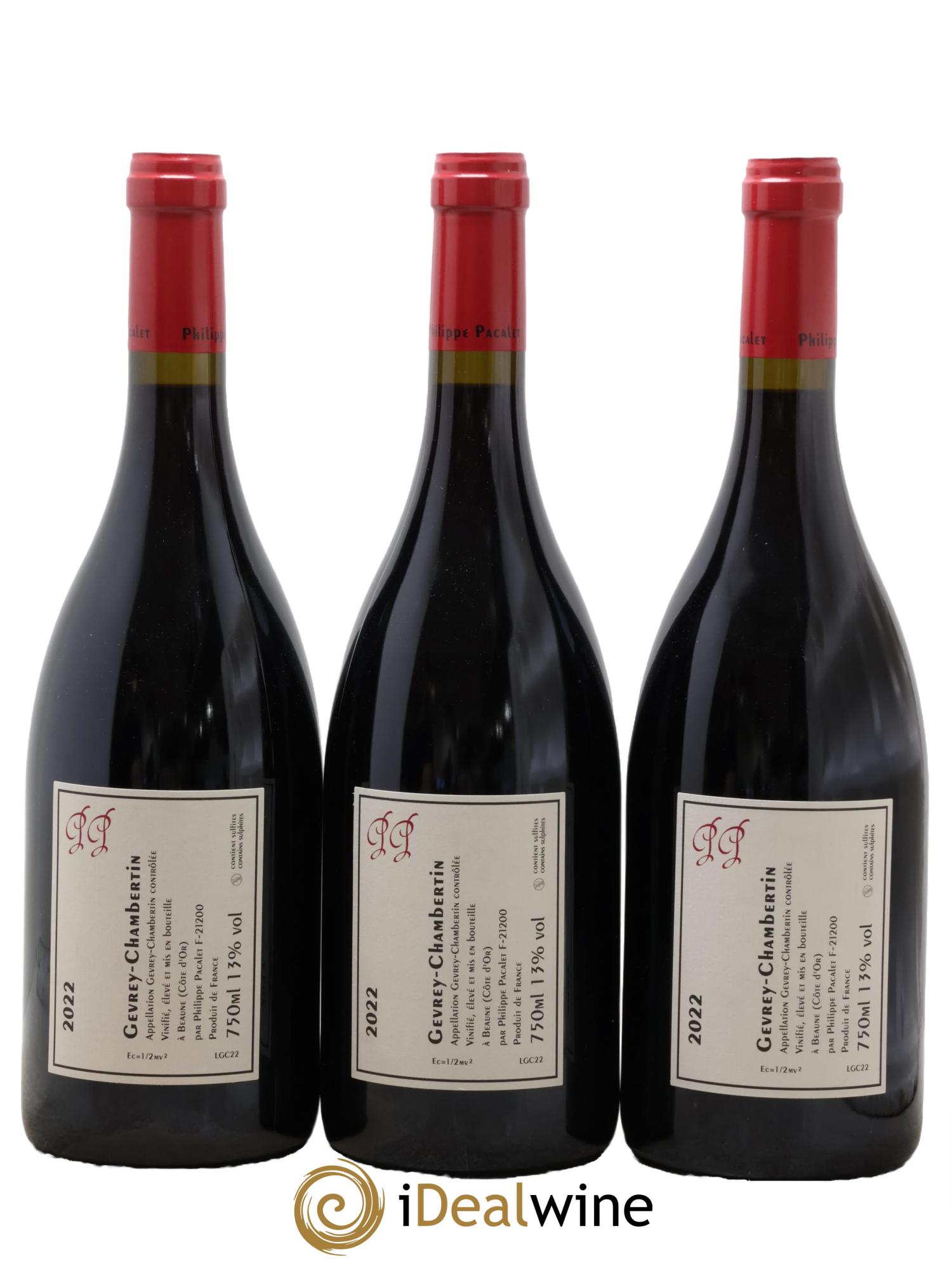 Gevrey-Chambertin Philippe Pacalet 2022 - Lotto di 3 bottiglie - 1