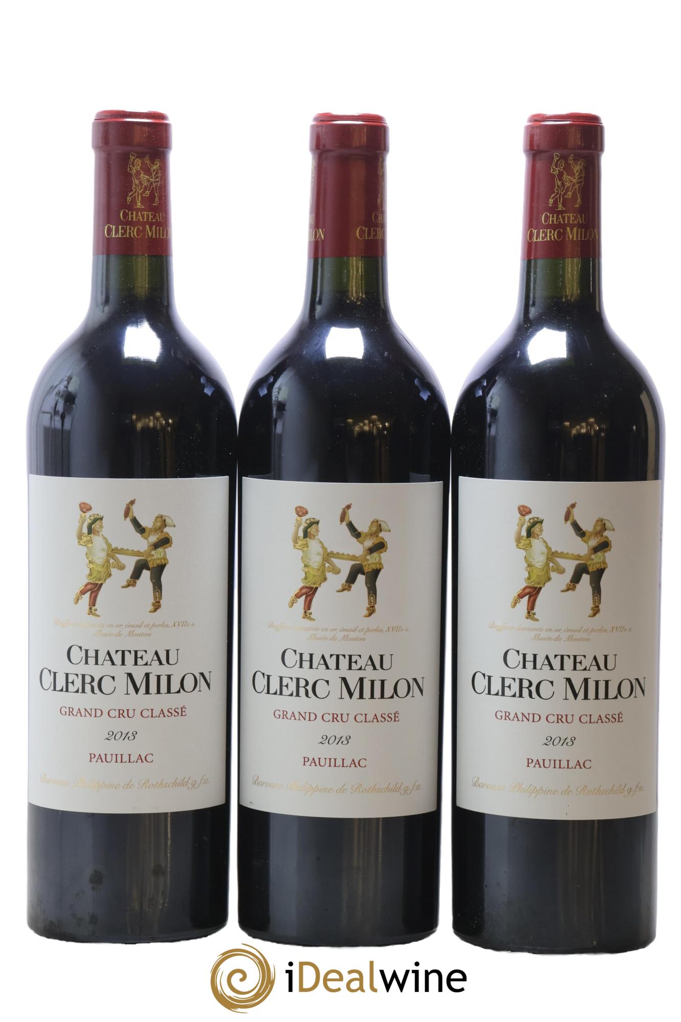 Château Clerc Milon 5ème Grand Cru Classé 2013 - Lot of 3 bottles - 0