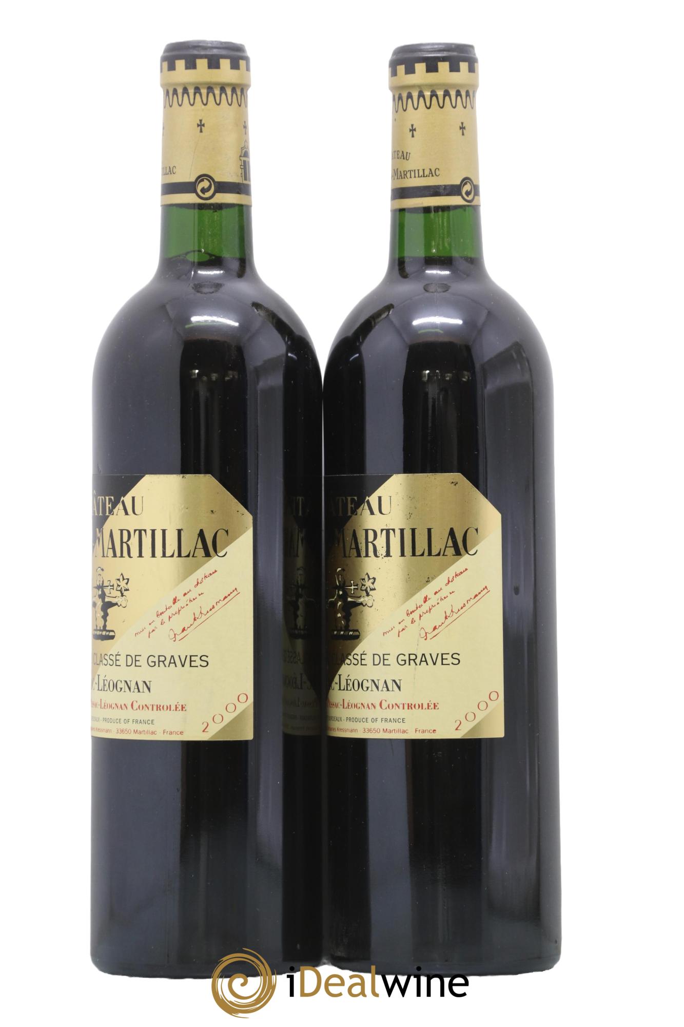 Château Latour-Martillac Cru Classé de Graves 2000 - Lotto di 2 bottiglie - 1