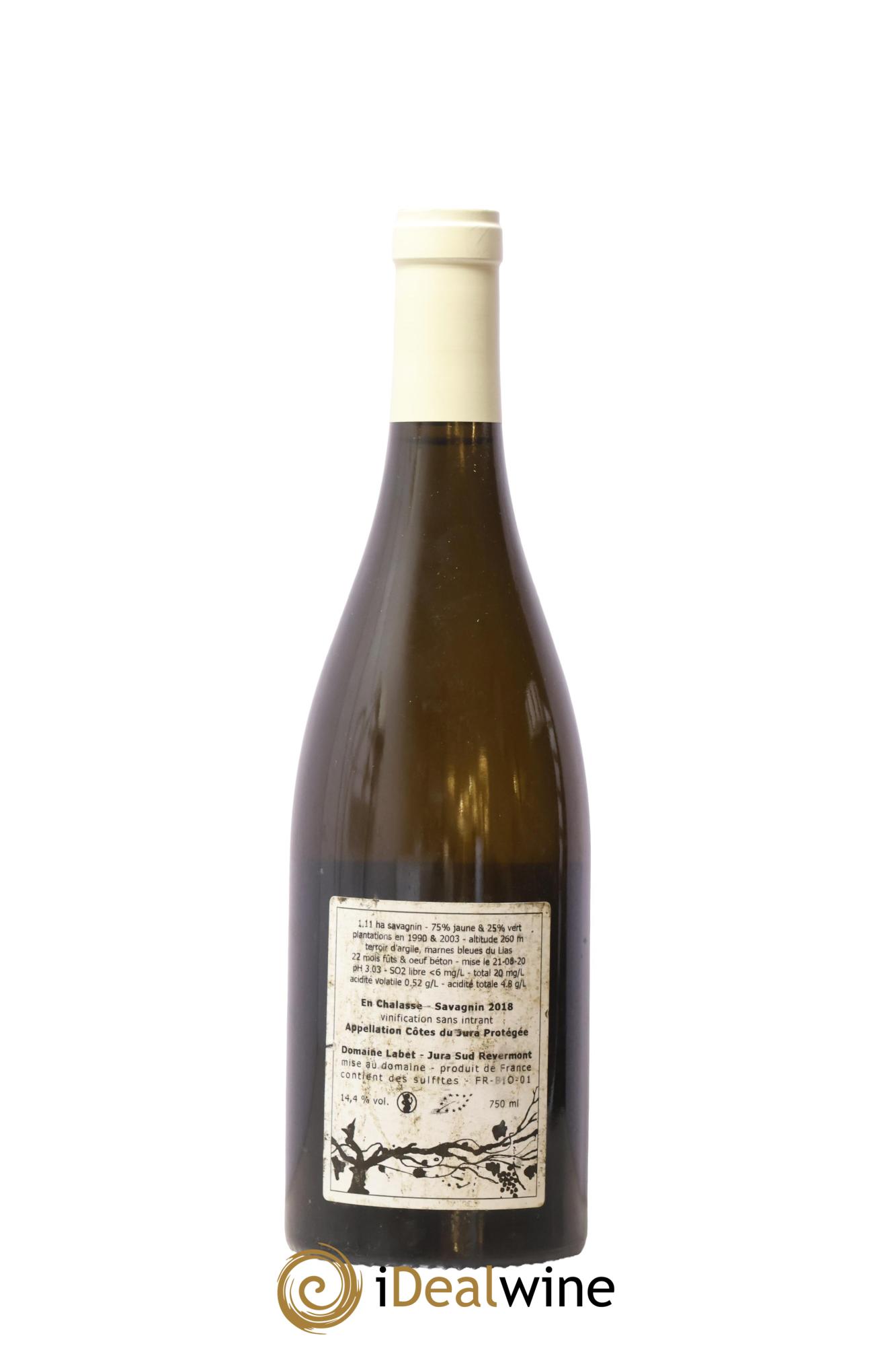 Côtes du Jura Fleur de Savagnin En Chalasse Romain - Julien - Charline Labet 2018 - Lotto di 1 bottiglia - 1