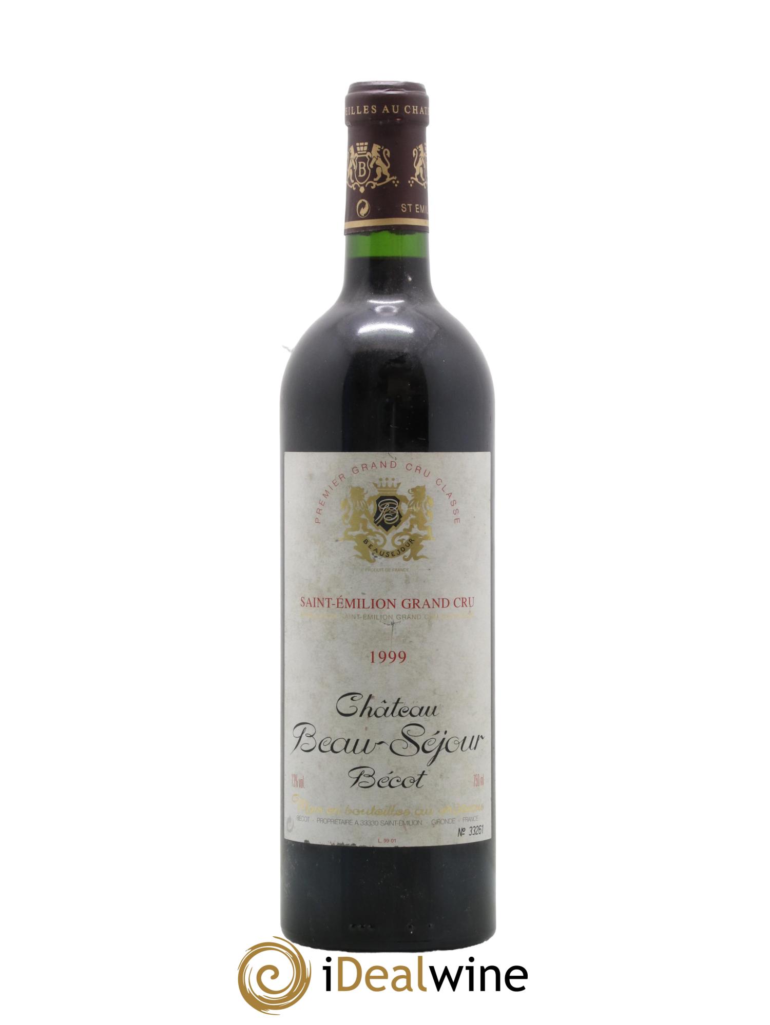 Château Beau-Séjour Bécot 1er Grand Cru Classé B 1999 - Lot de 1 bouteille - 0