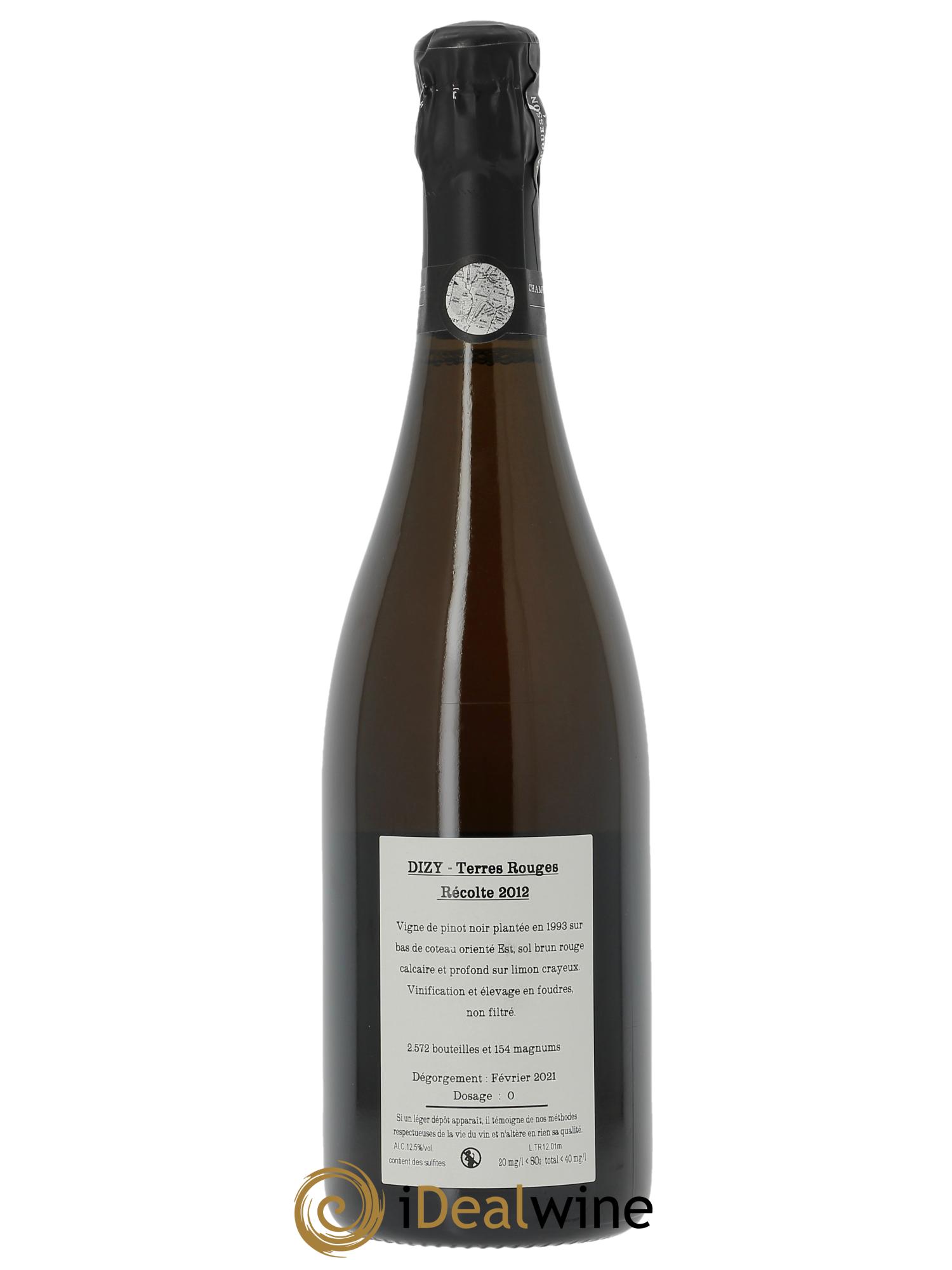 Dizy Terres Rouges Jacquesson 2012 - Lot de 1 bouteille - 1