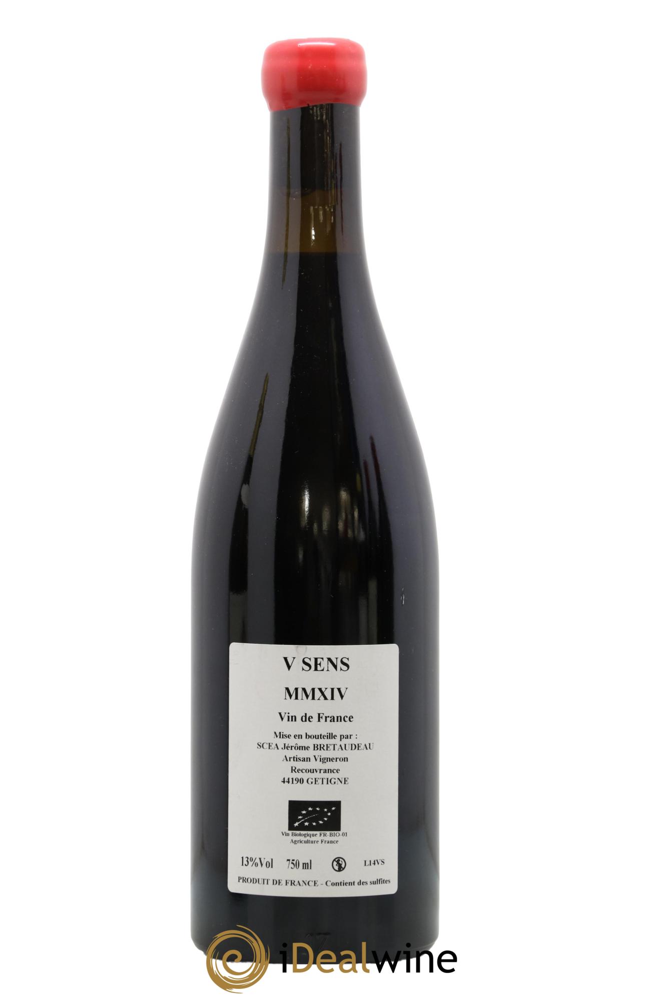 Vin de France V Sens Jérôme Bretaudeau - Domaine de Bellevue 2024 - Lot of 1 bottle - 1