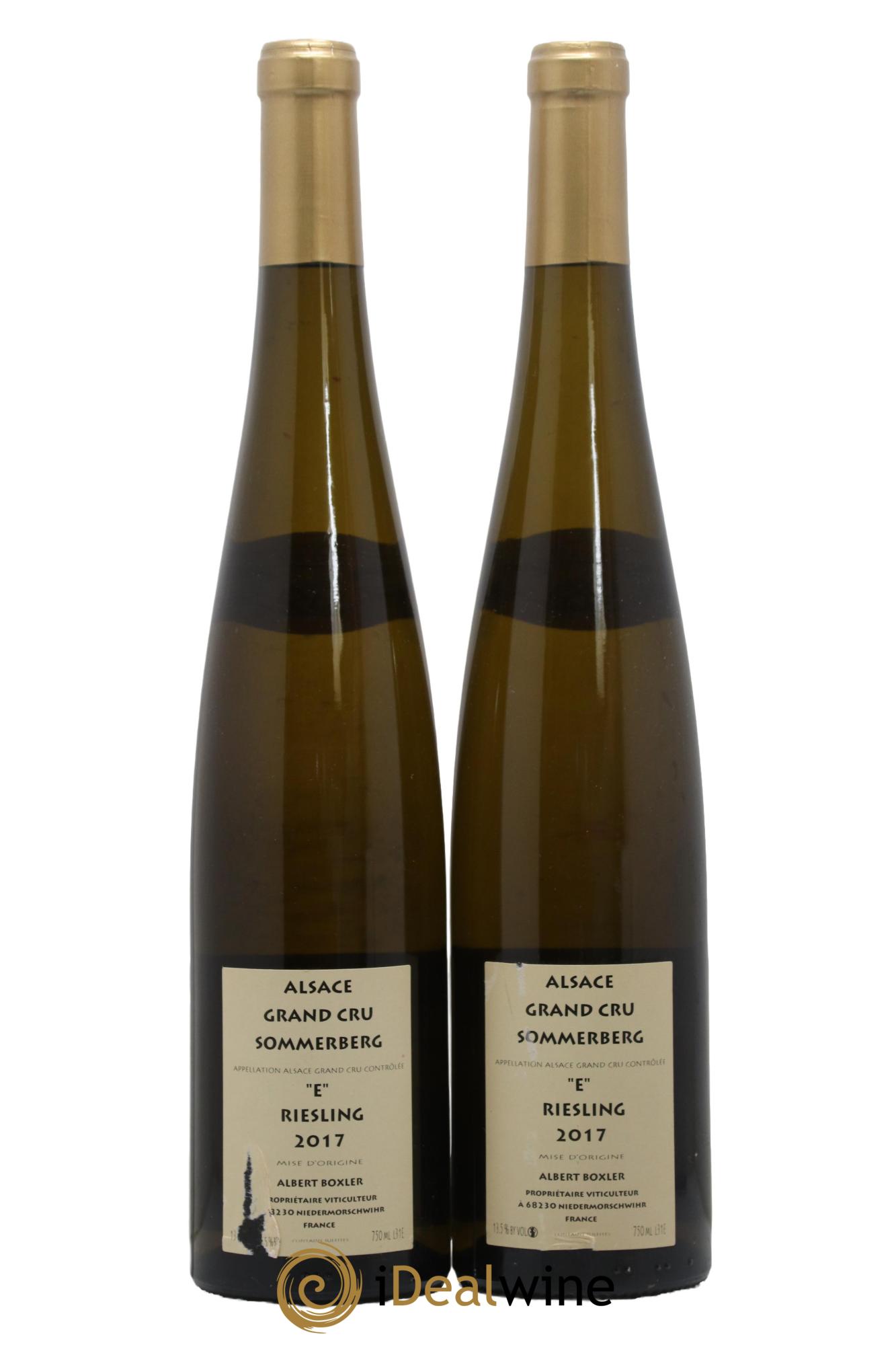 Alsace Riesling Grand Cru Sommerberg E Albert Boxler 2017 - Lot de 2 bouteilles - 1