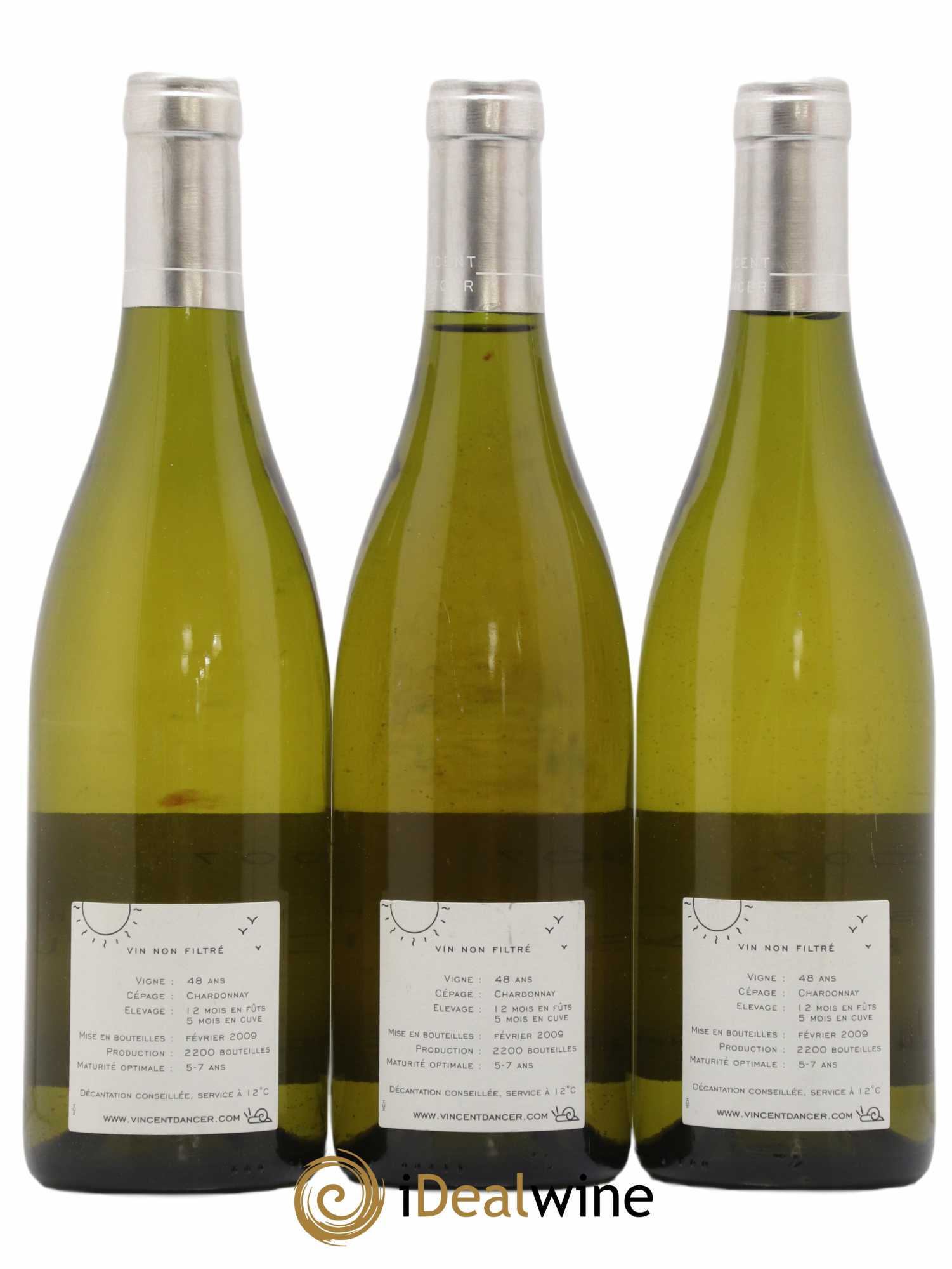 Meursault Les Grands Charrons Vincent Dancer 2007 - Lot de 3 bouteilles - 1
