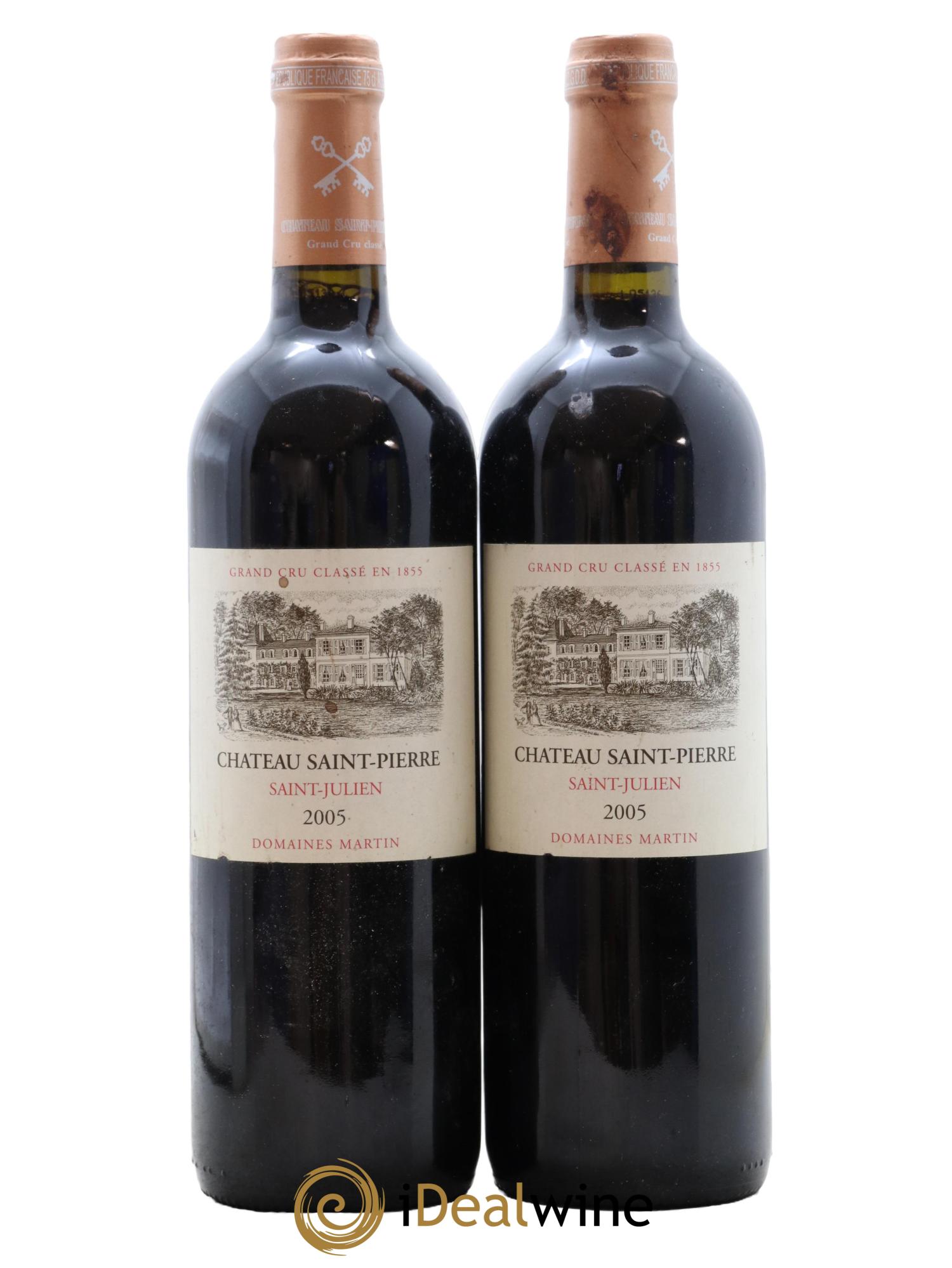 Château Saint-Pierre 4ème Grand Cru Classé 2005 - Lot de 2 bouteilles - 0