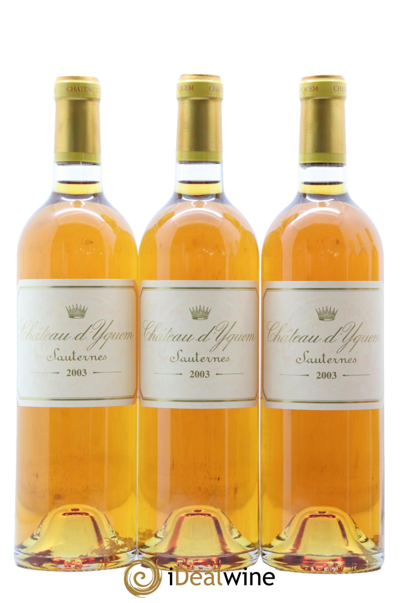 Château d' Yquem 1er Cru Classé Supérieur  2003 - Posten von 6 Flaschen - 2