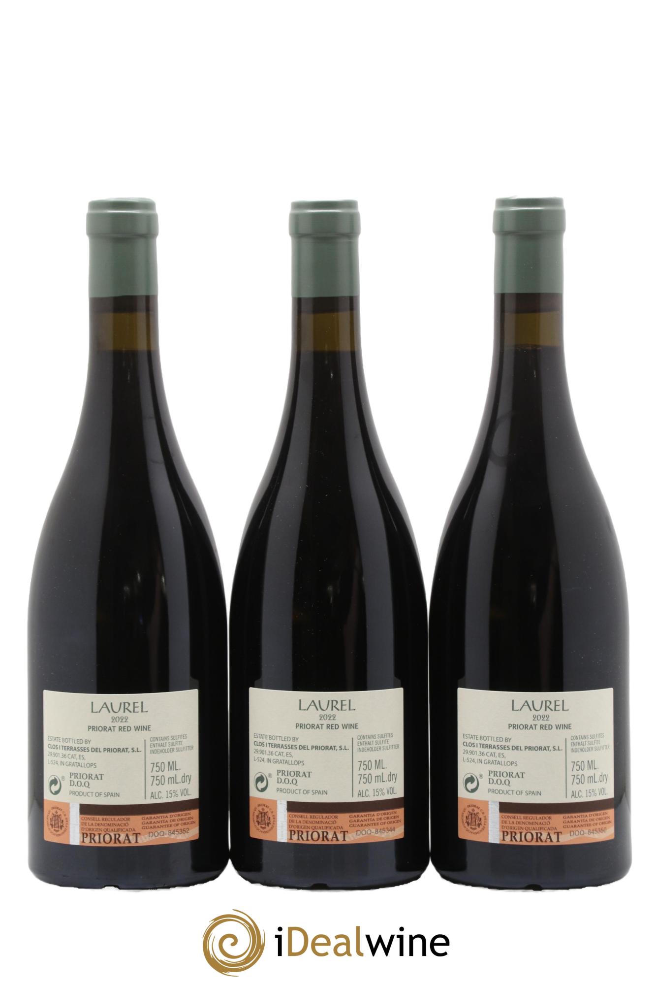 Priorat DOCA Laurel Clos I Terrasses Del Priorat 2022 - Lotto di 3 bottiglie - 1
