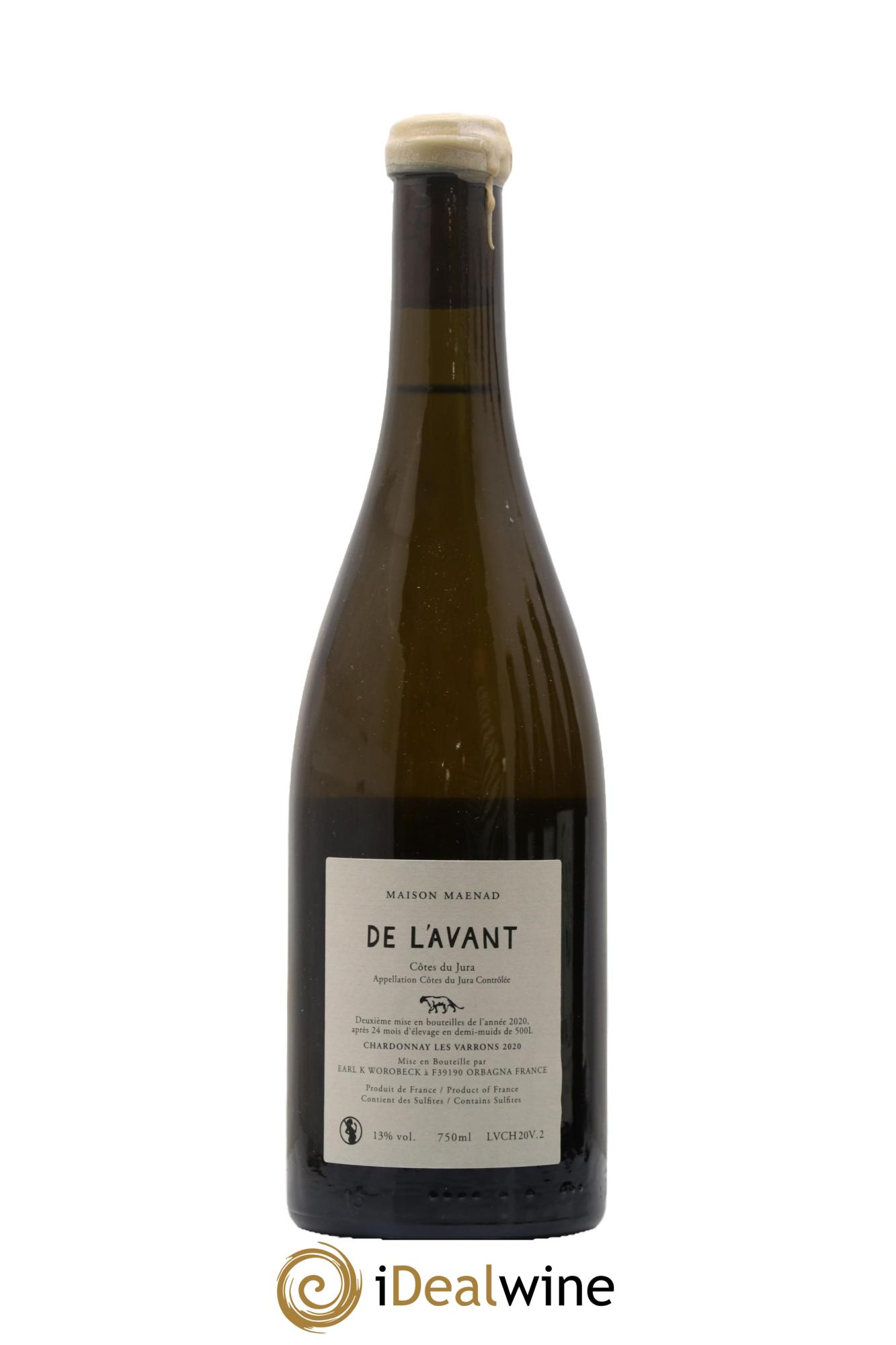 Côtes du Jura De L Avant 24 Mois Maenad 2020 - Lot de 1 bouteille - 1