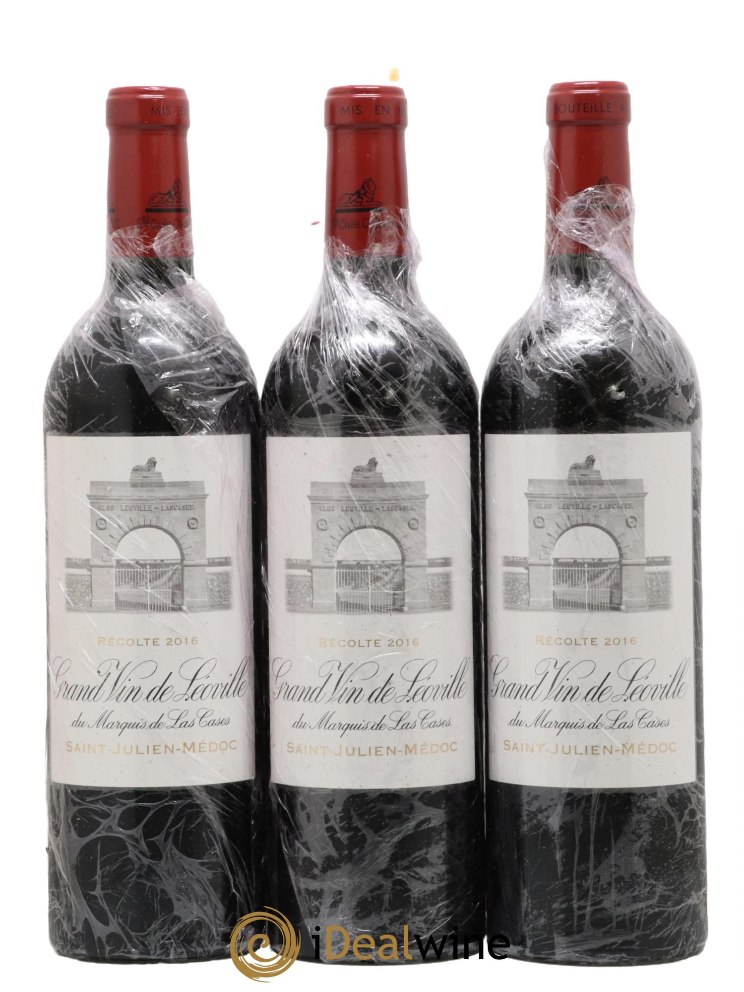 Château Léoville Las Cases 2ème Grand Cru Classé 2016 - Lot de 3 bouteilles - 0
