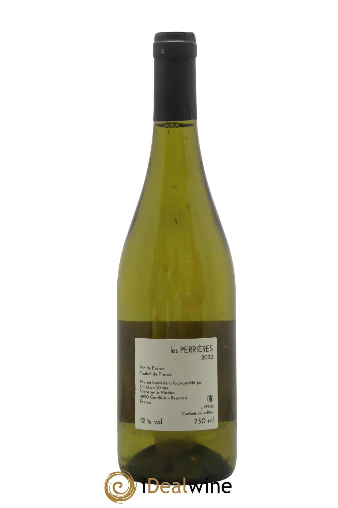 Vin de France Les Perrières Christian Venier 2022 - Lot de 1 bouteille - 1