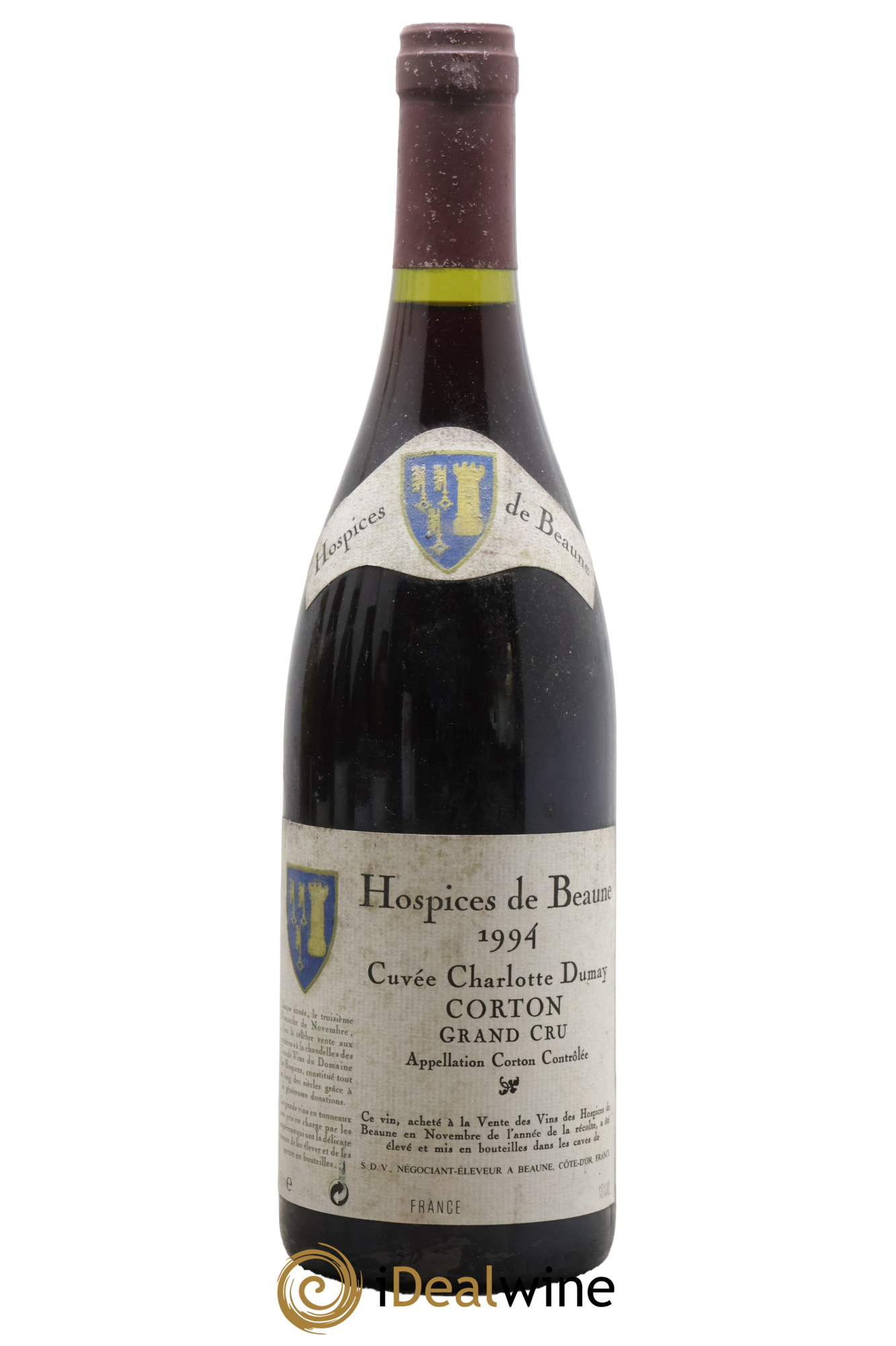 Corton Grand Cru Cuvee Charlotte Dumay Hospices De Beaune 1994 - Posten von 1 Flasche - 0
