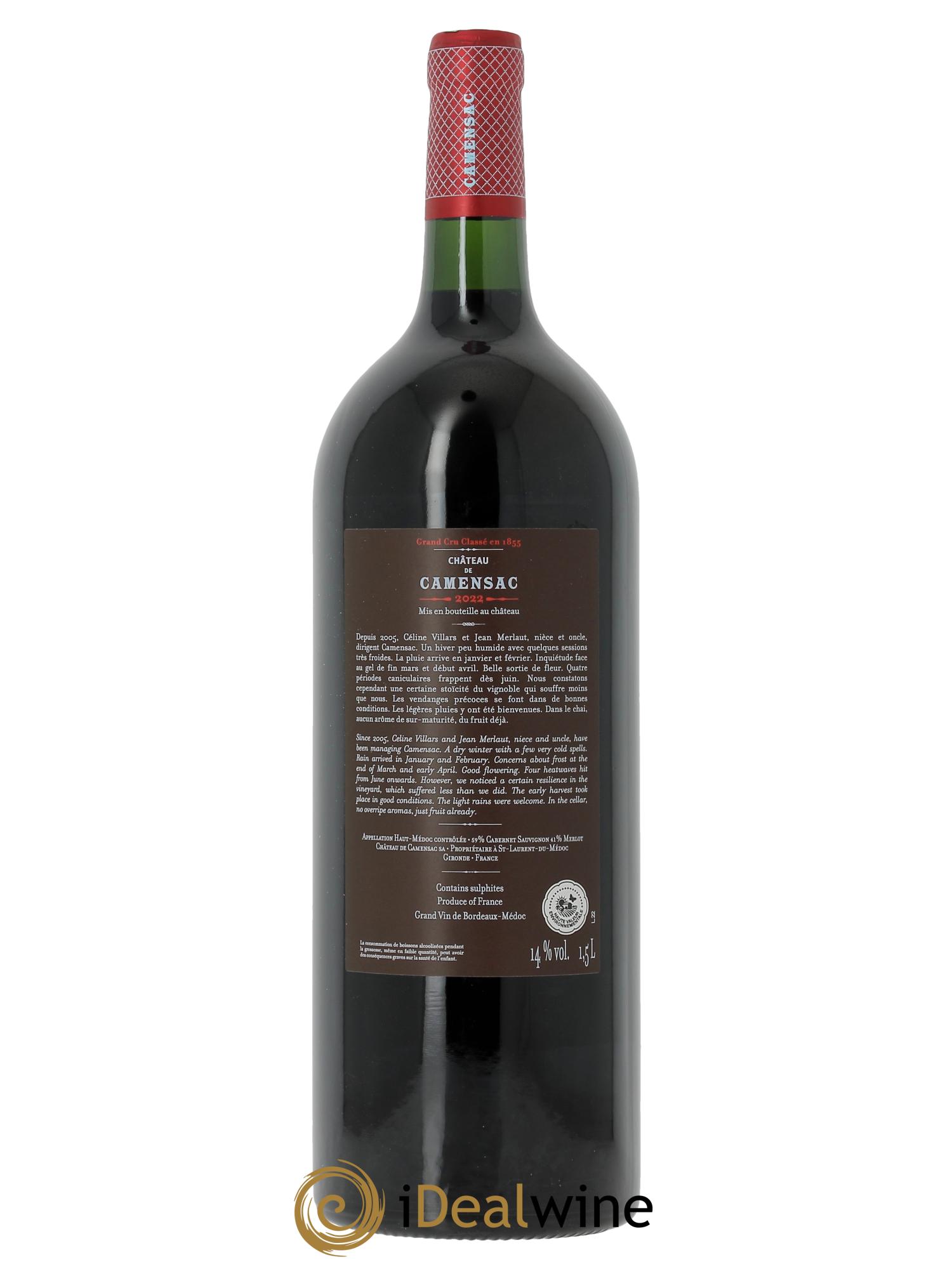 Château Camensac 5ème Grand Cru Classé (CBO à partir de 6 mgs) 2023 - Lot de 1 magnum - 1