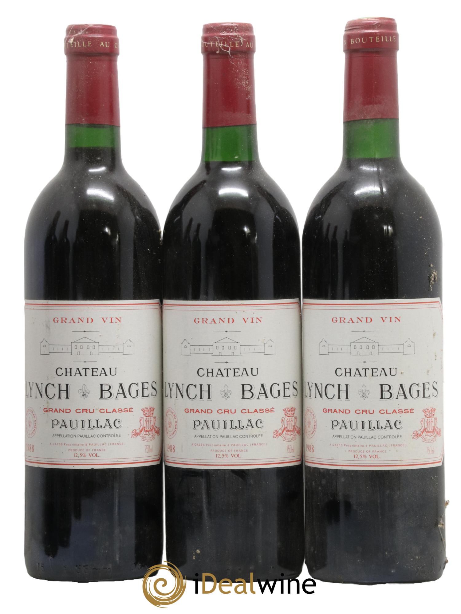 Château Lynch Bages 5ème Grand Cru Classé 1988 - Lot de 6 bouteilles - 1