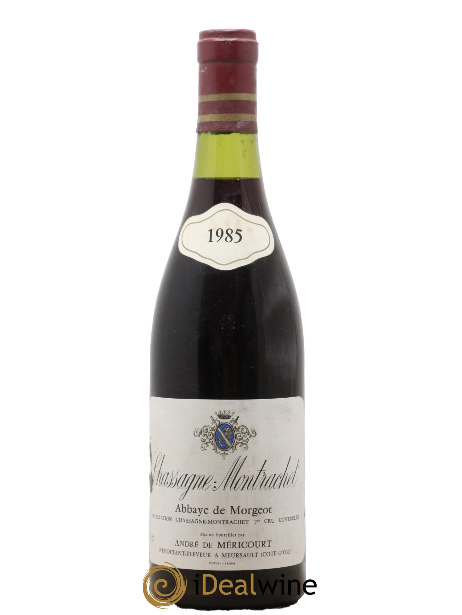 Chassagne-Montrachet 1er Cru Abbaye de Morgeot André de Méricourt 1985 - Lot de 1 bouteille - 0