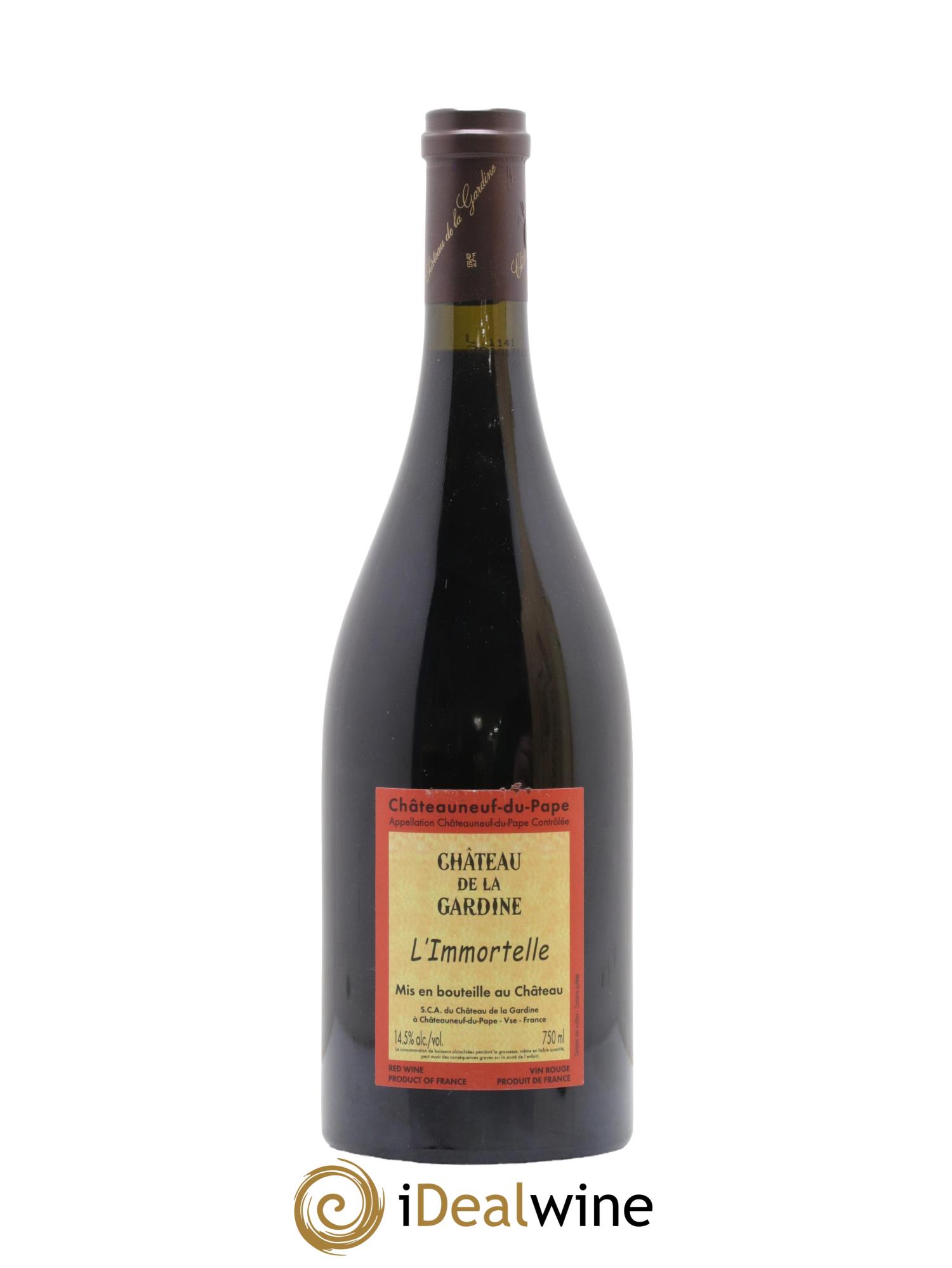 Châteauneuf-du-Pape Château de La Gardine L'Immortelle Famille Brunel 2010 - Lot of 1 bottle - 2