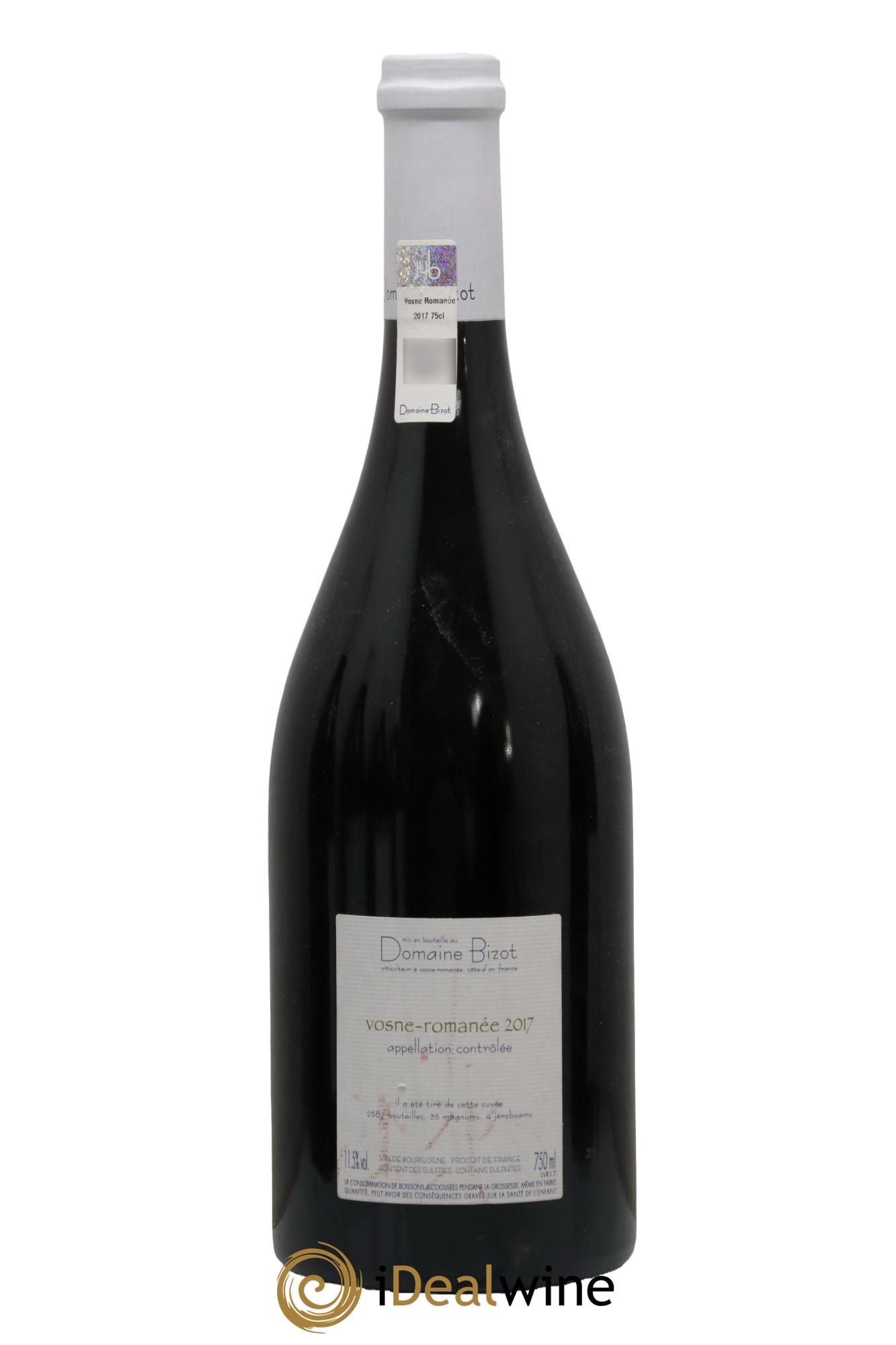 Vosne-Romanée Bizot (Domaine) 2017 - Lot of 1 bottle - 1