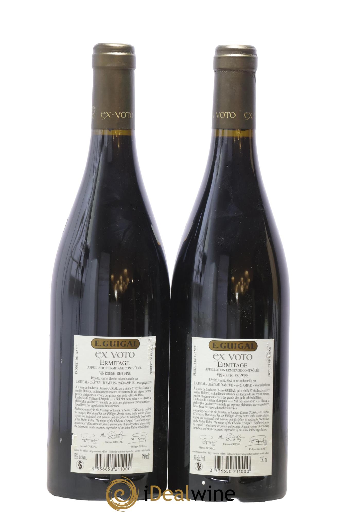 Ermitage Ex Voto Guigal 2007 - Lot of 2 bottles - 1