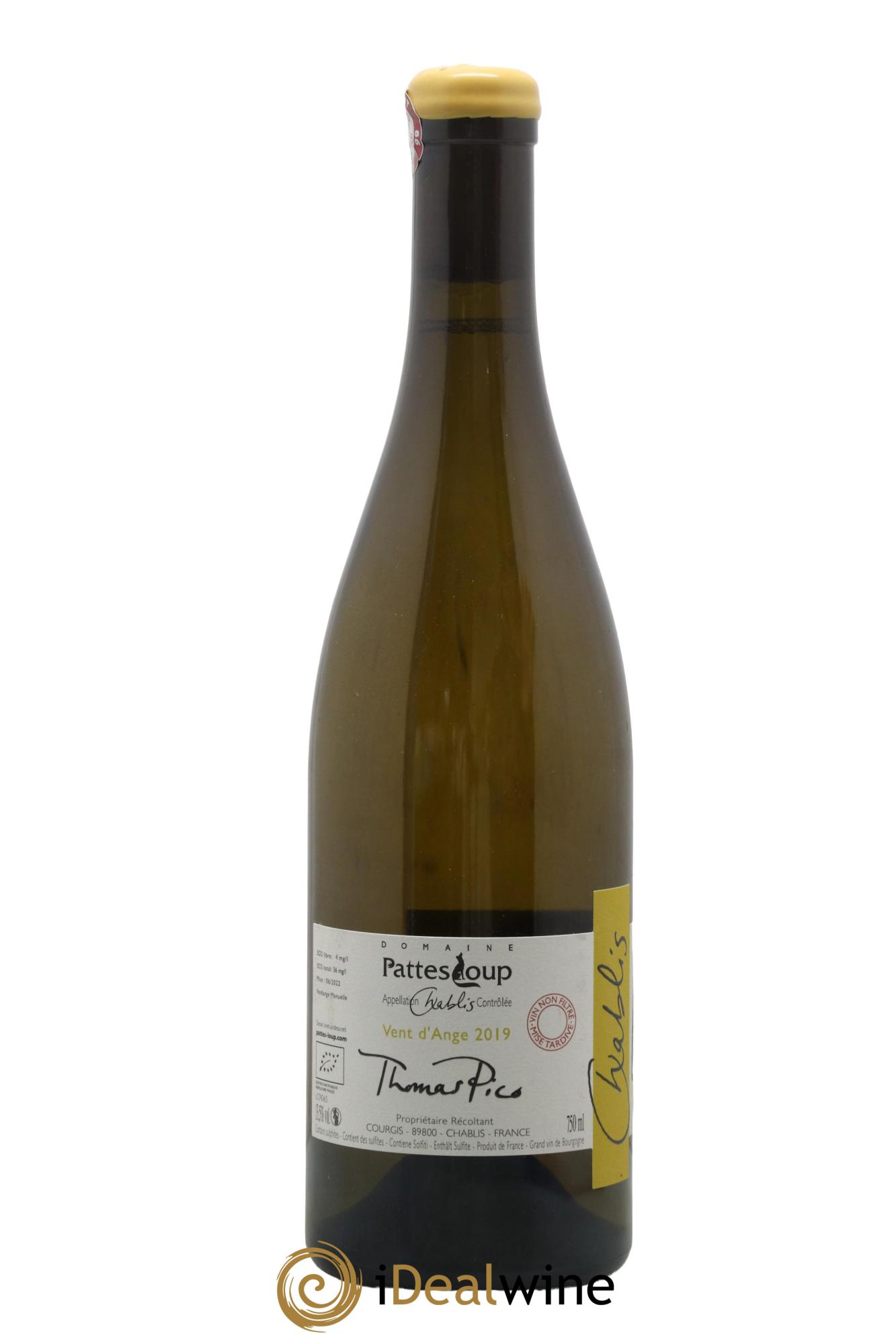Chablis Mise Tardive Pattes Loup (Domaine) 2019 - Lot de 1 bouteille - 1
