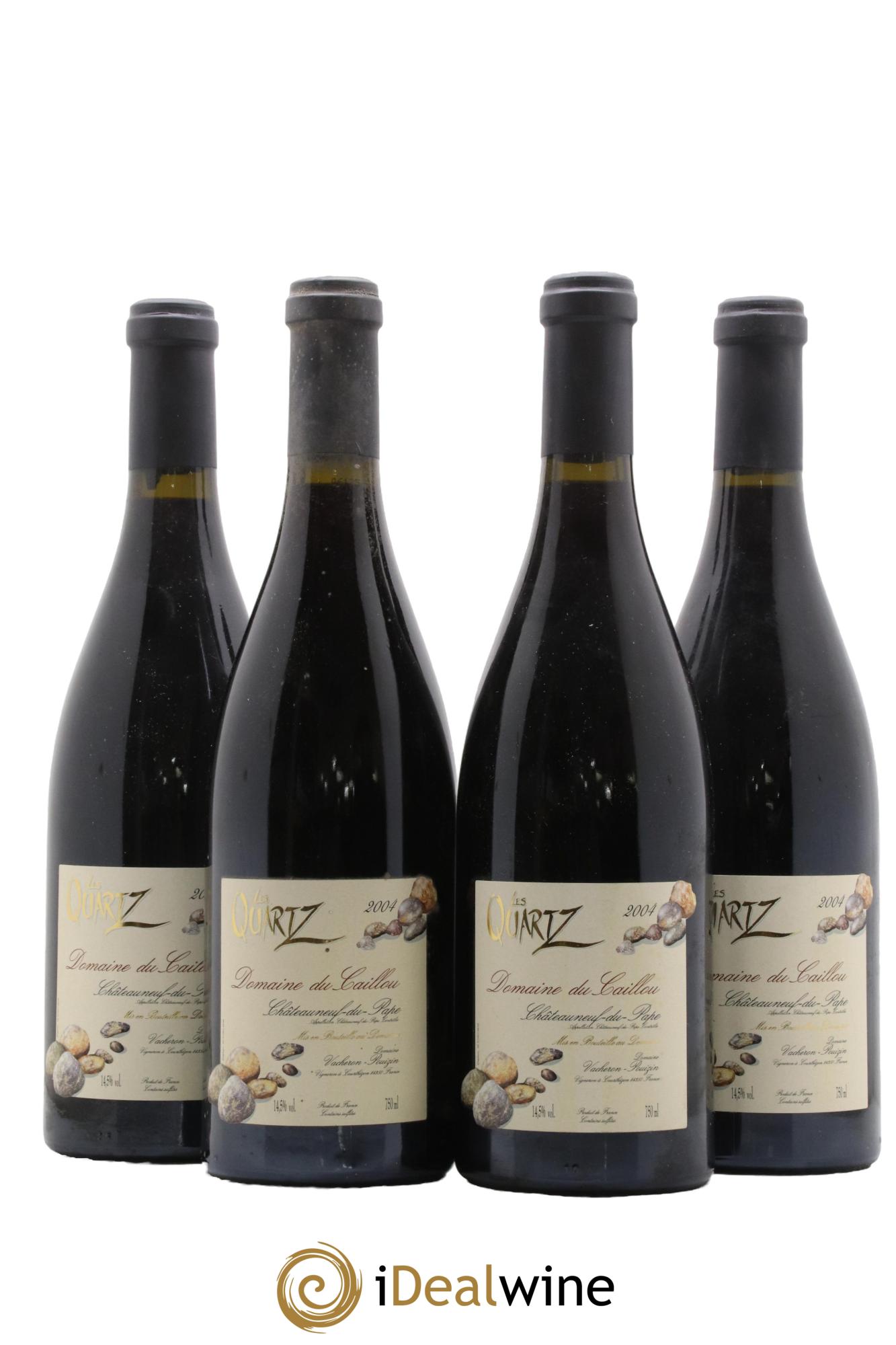 Châteauneuf-du-Pape Les Quartz Clos du Caillou 2004 - Lot de 4 bouteilles - 0