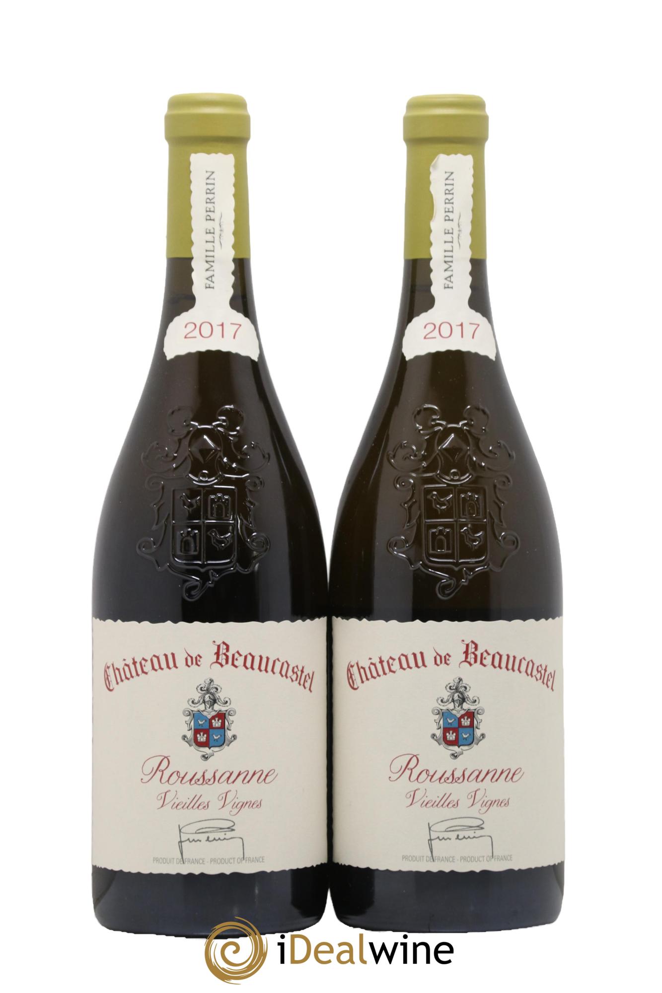Châteauneuf-du-Pape Château de Beaucastel Vieilles vignes Roussanne Famille Perrin 2017 - Lot de 2 bouteilles - 0