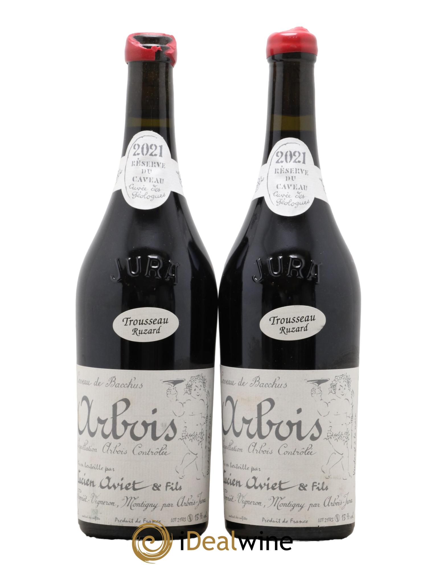 Arbois Trousseau Ruzard Cuvée des Géologues Lucien Aviet (Domaine) 2021 - Lot de 2 bouteilles - 0