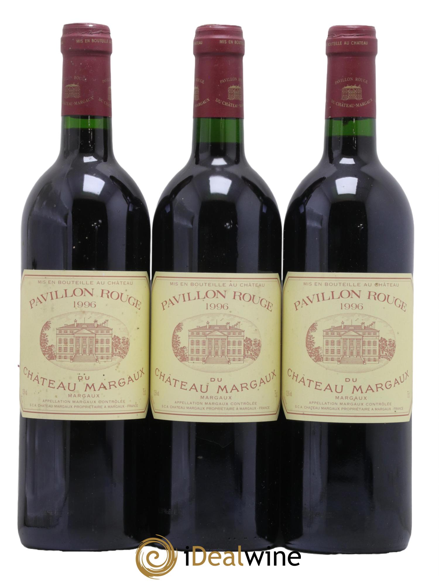 Pavillon Rouge du Château Margaux Second Vin 1996 - Lot de 3 bouteilles - 0