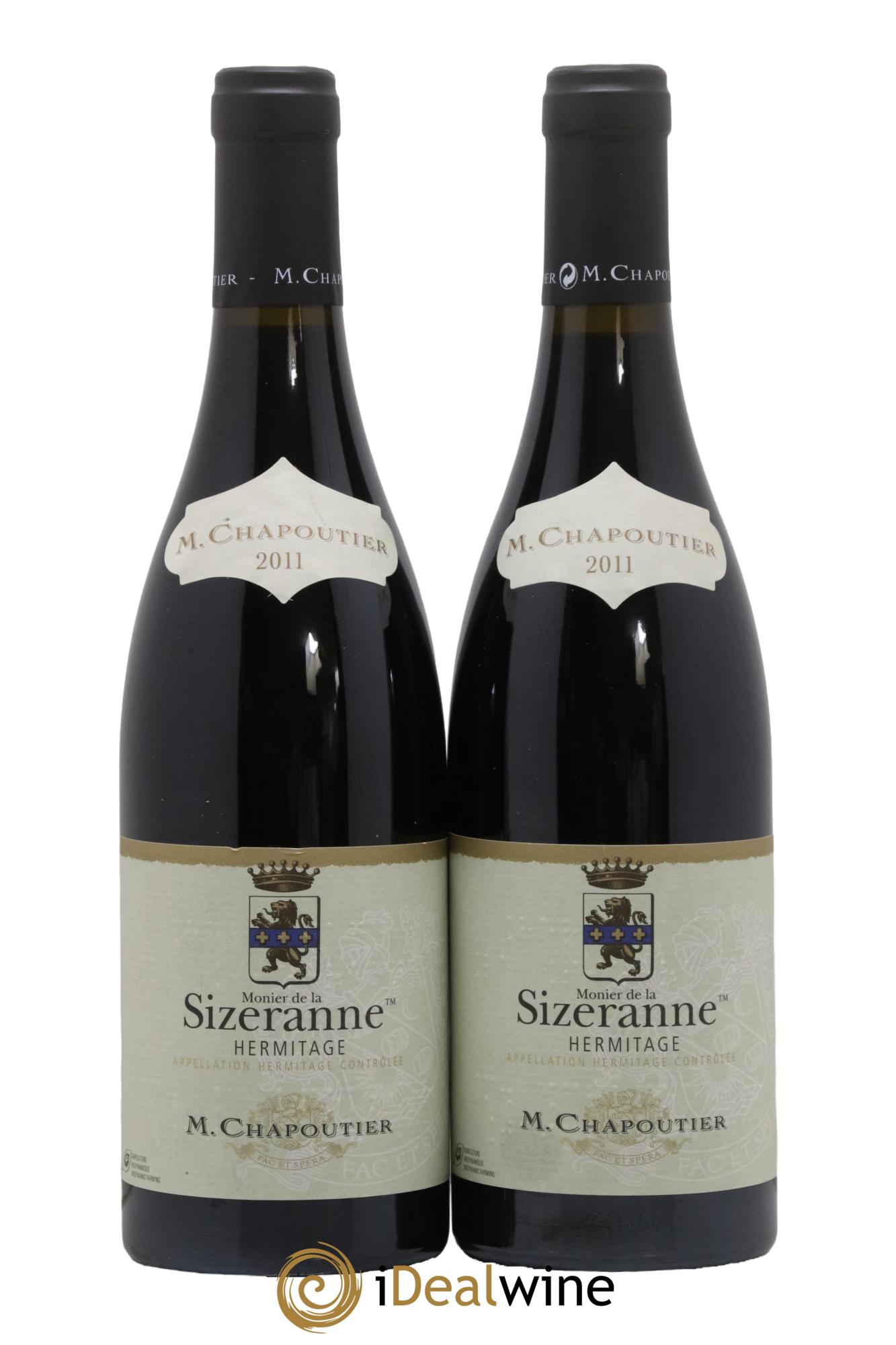 Hermitage Monier de La Sizeranne Chapoutier 2011 - Lot of 2 bottles - 0