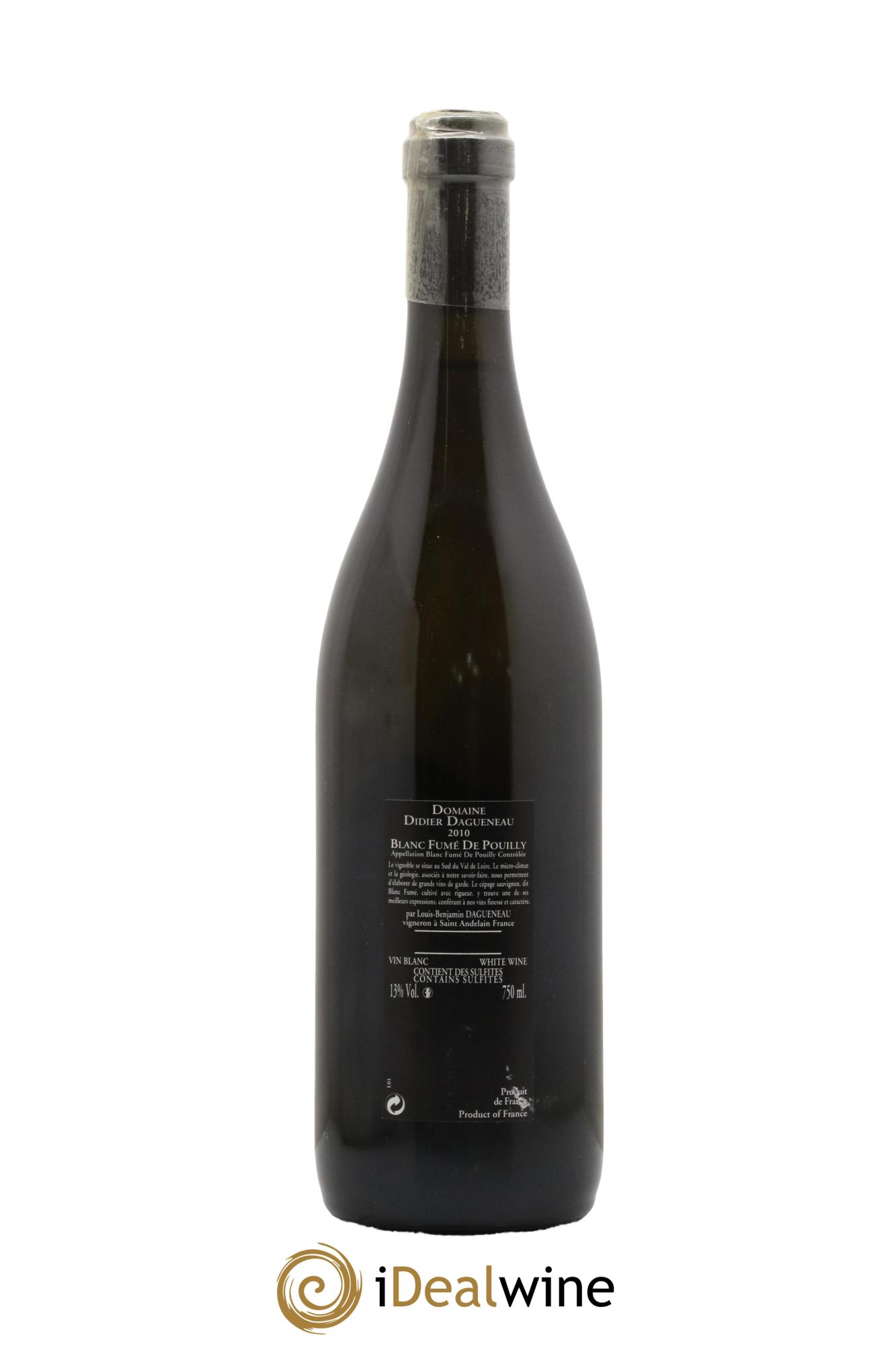 Vin de France (anciennement Pouilly-Fumé) Silex Dagueneau (Domaine Didier - Louis-Benjamin) 2010 - Lot de 1 bouteille - 1