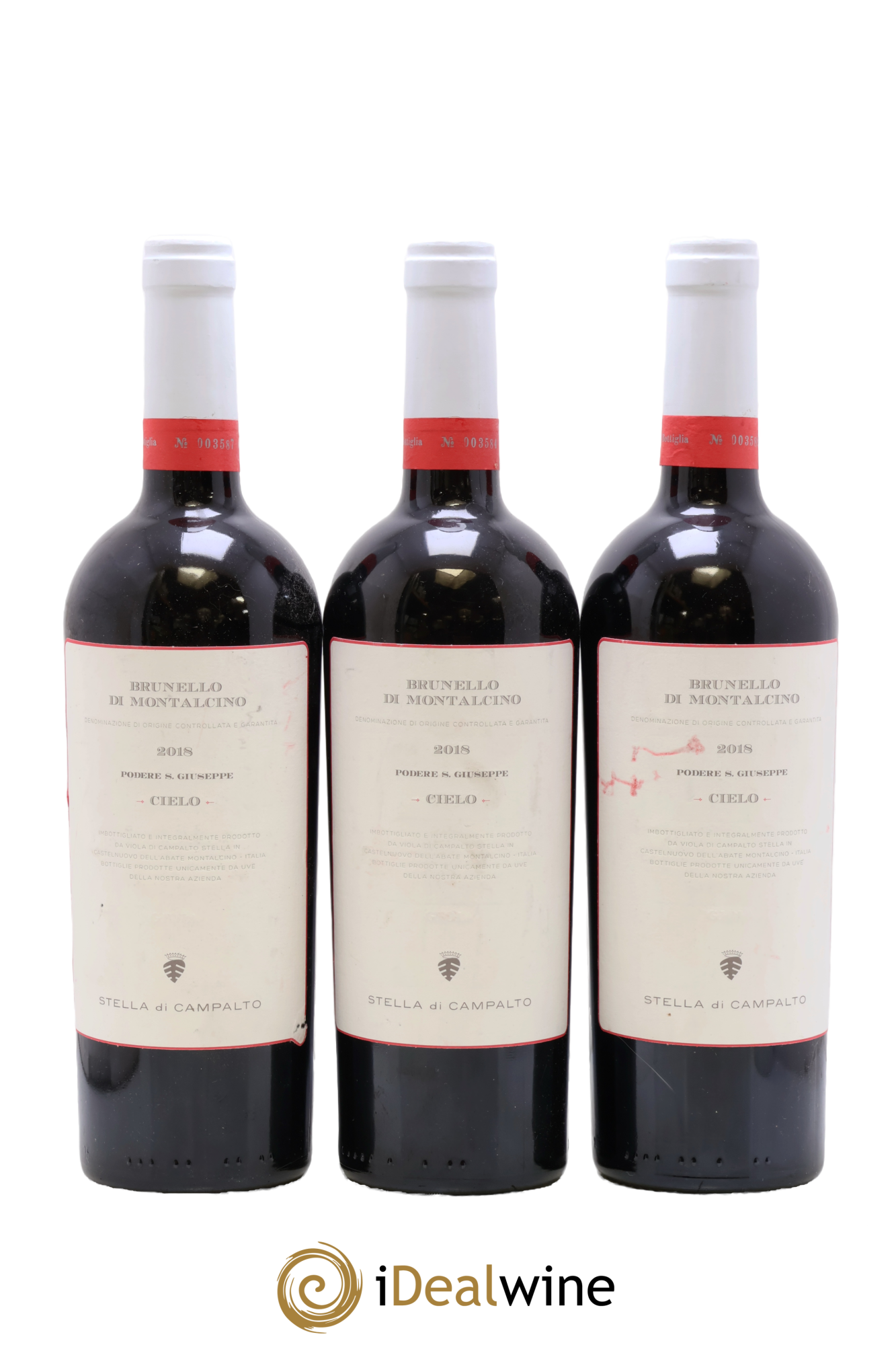 Brunello di Montalcino DOCG Cielo Podere S. Giuseppe Stella di Campalto 2018 - Lot de 3 bouteilles - 0