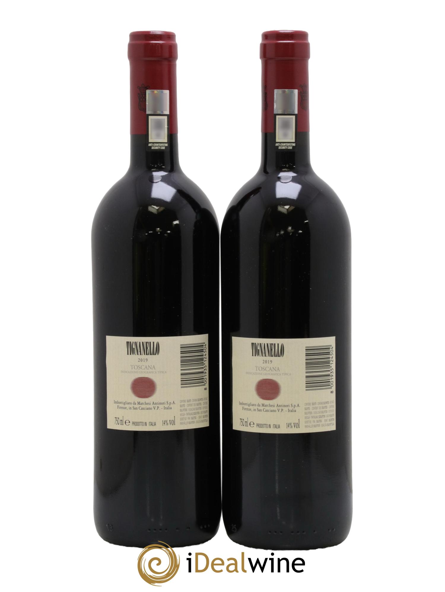 Toscana IGT Tignanello Tenuta Tignanello - Marchesi Antinori 2019 - Lot of 2 bottles - 1