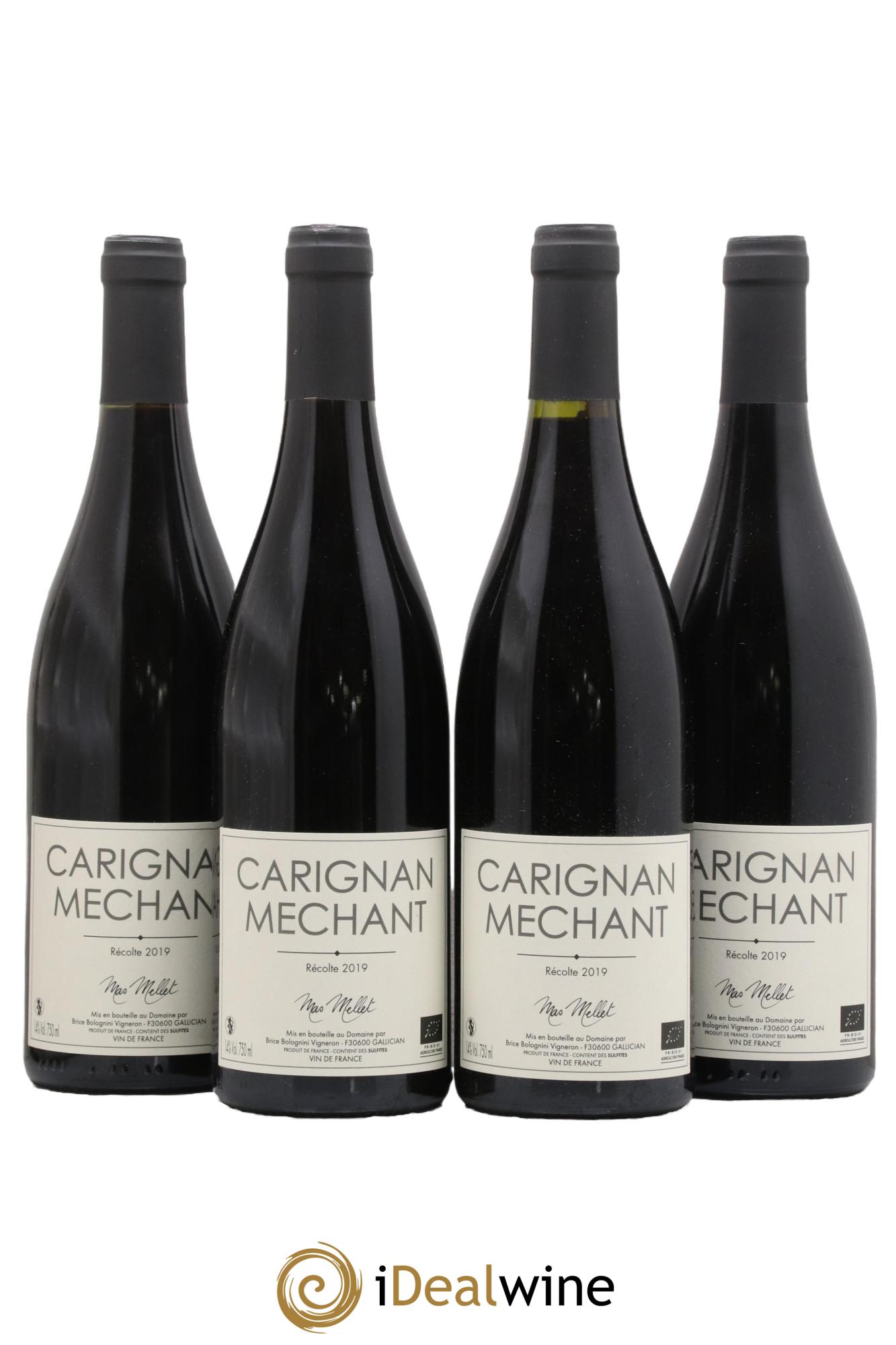 Vin de France Carignan Mechant Mas Mellet 2019 - Lot de 4 bouteilles - 0